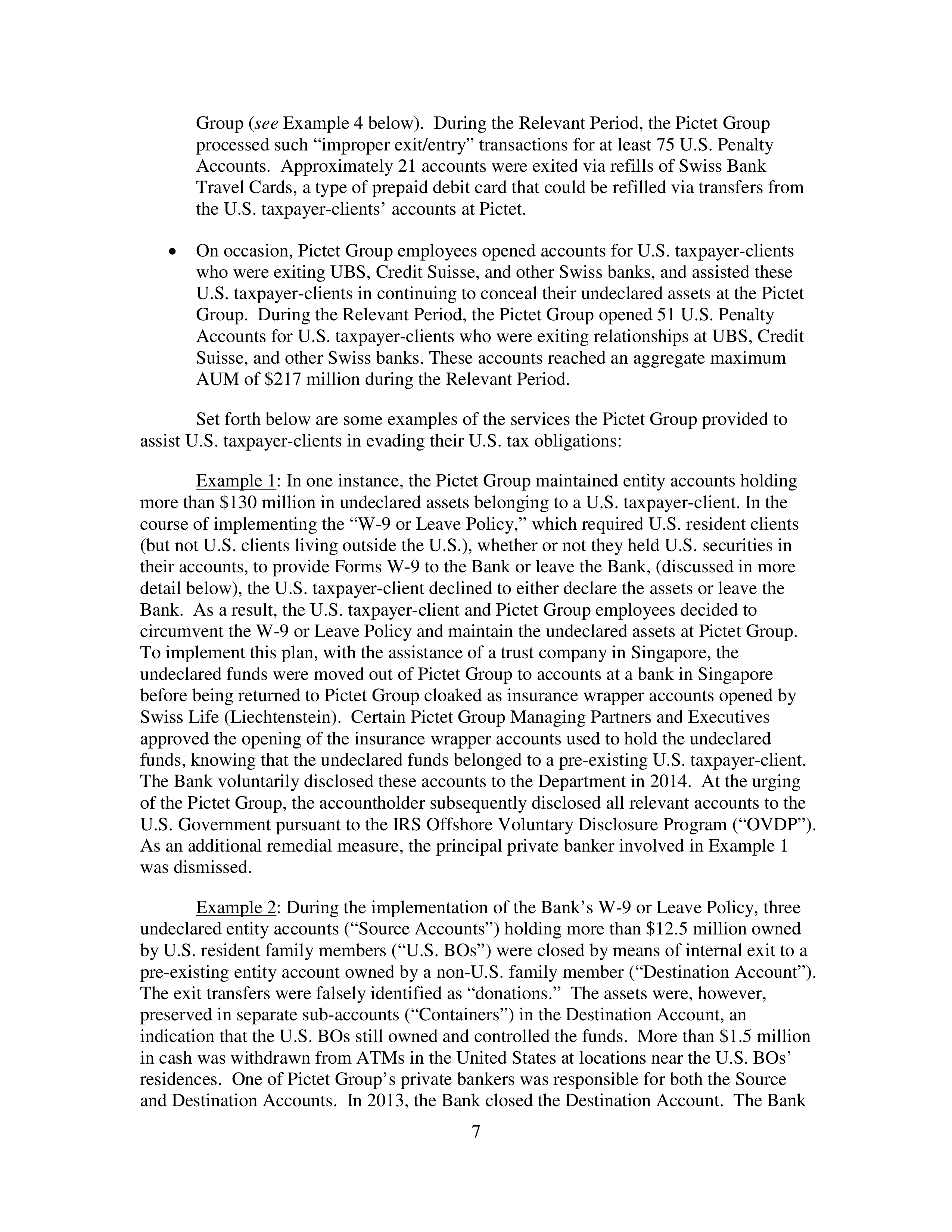 Pictet Statement of Facts — page 7