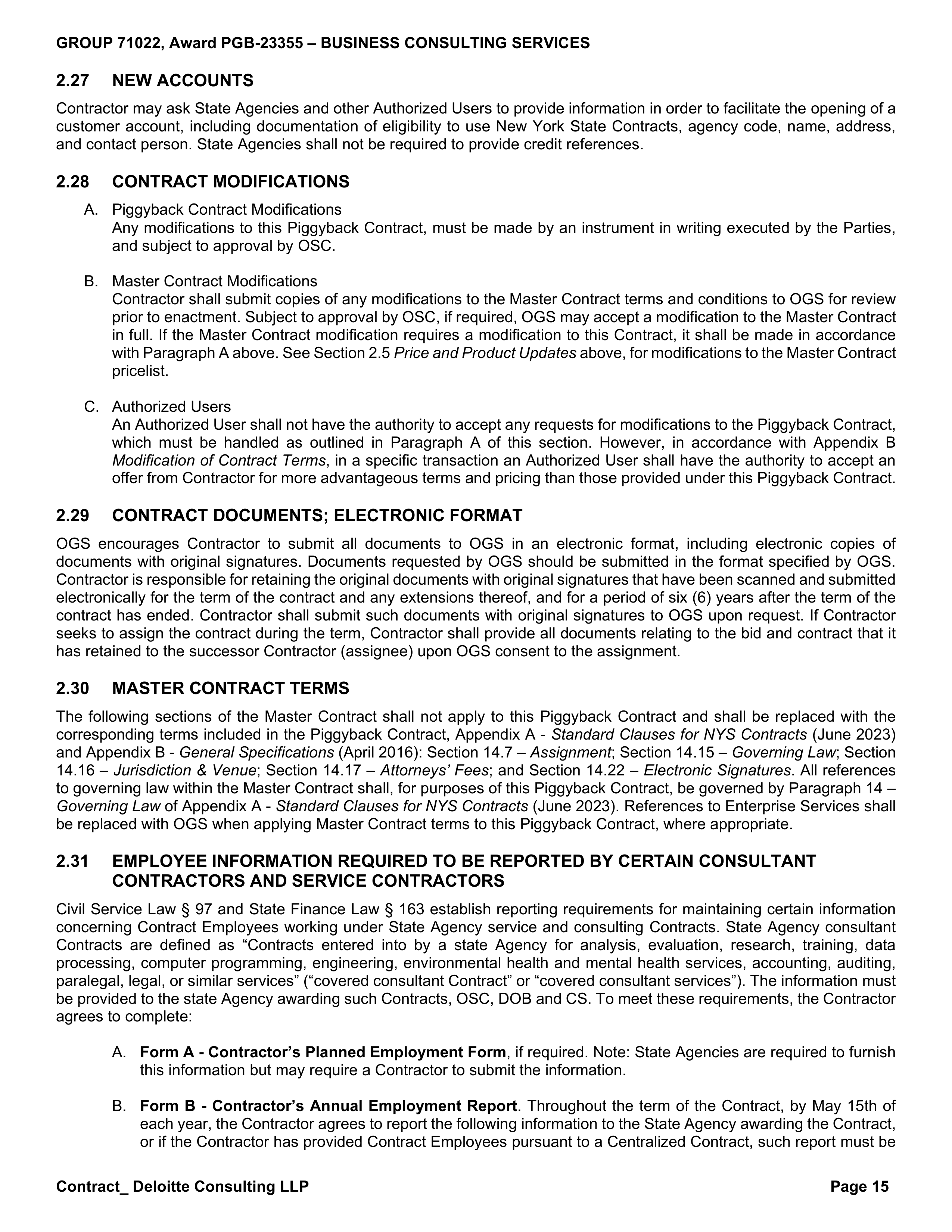 State Office of General Services and Deloitte Consulting Contract — page 15