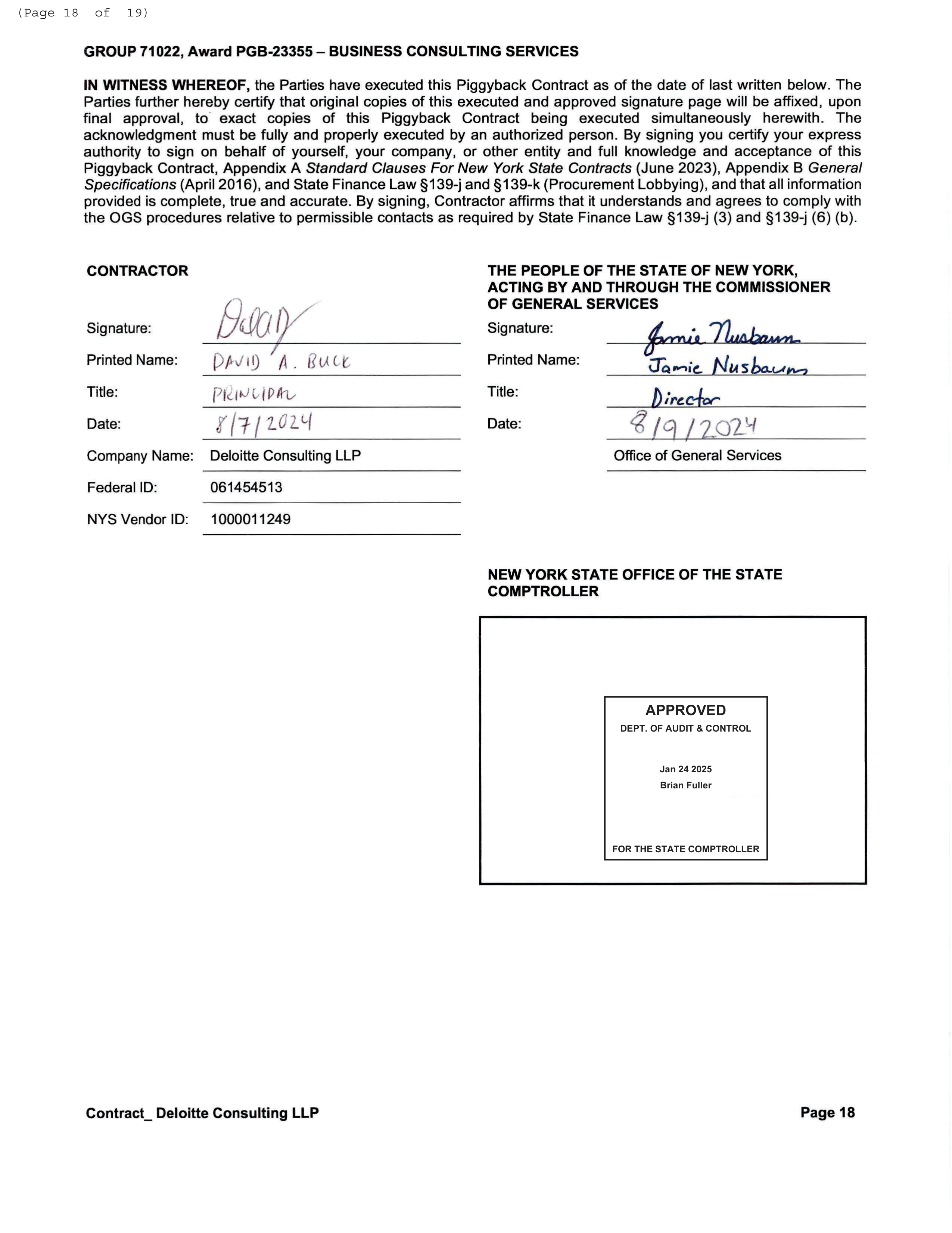 State Office of General Services and Deloitte Consulting Contract — page 18