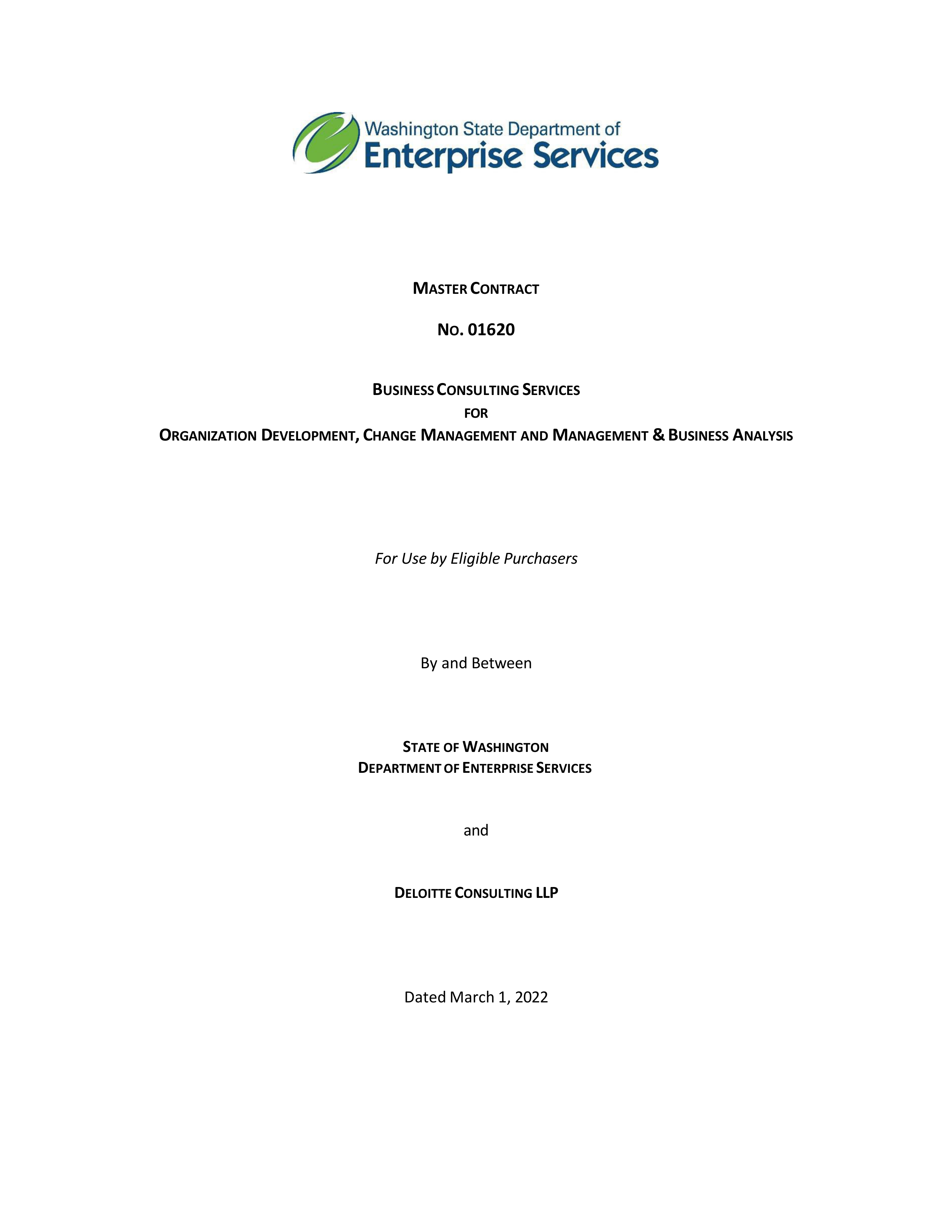 State Office of General Services and Deloitte Consulting Contract — page 55