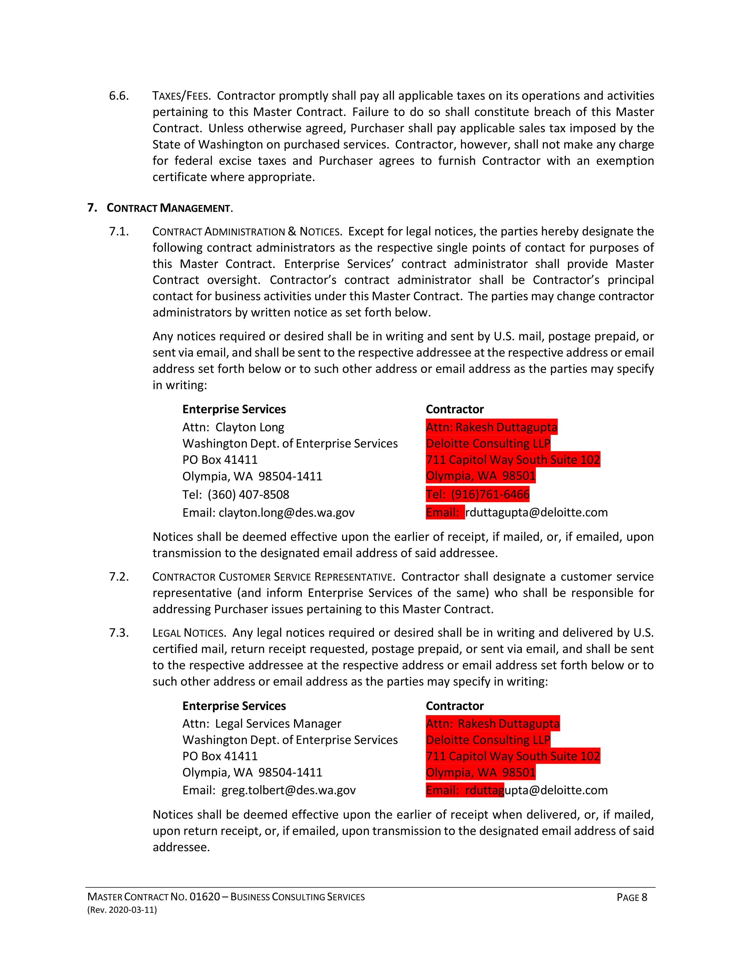 State Office of General Services and Deloitte Consulting Contract — page 63