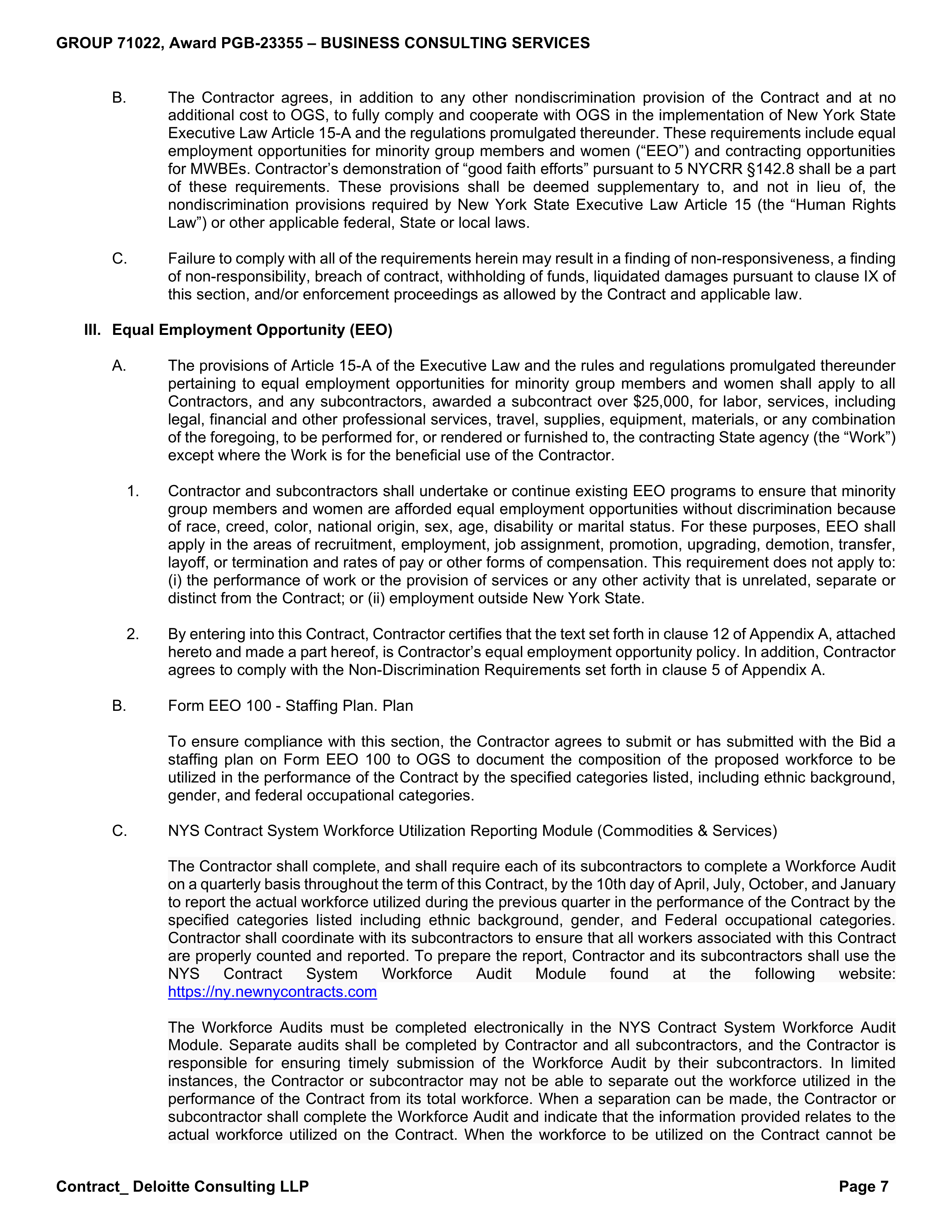 State Office of General Services and Deloitte Consulting Contract — page 7