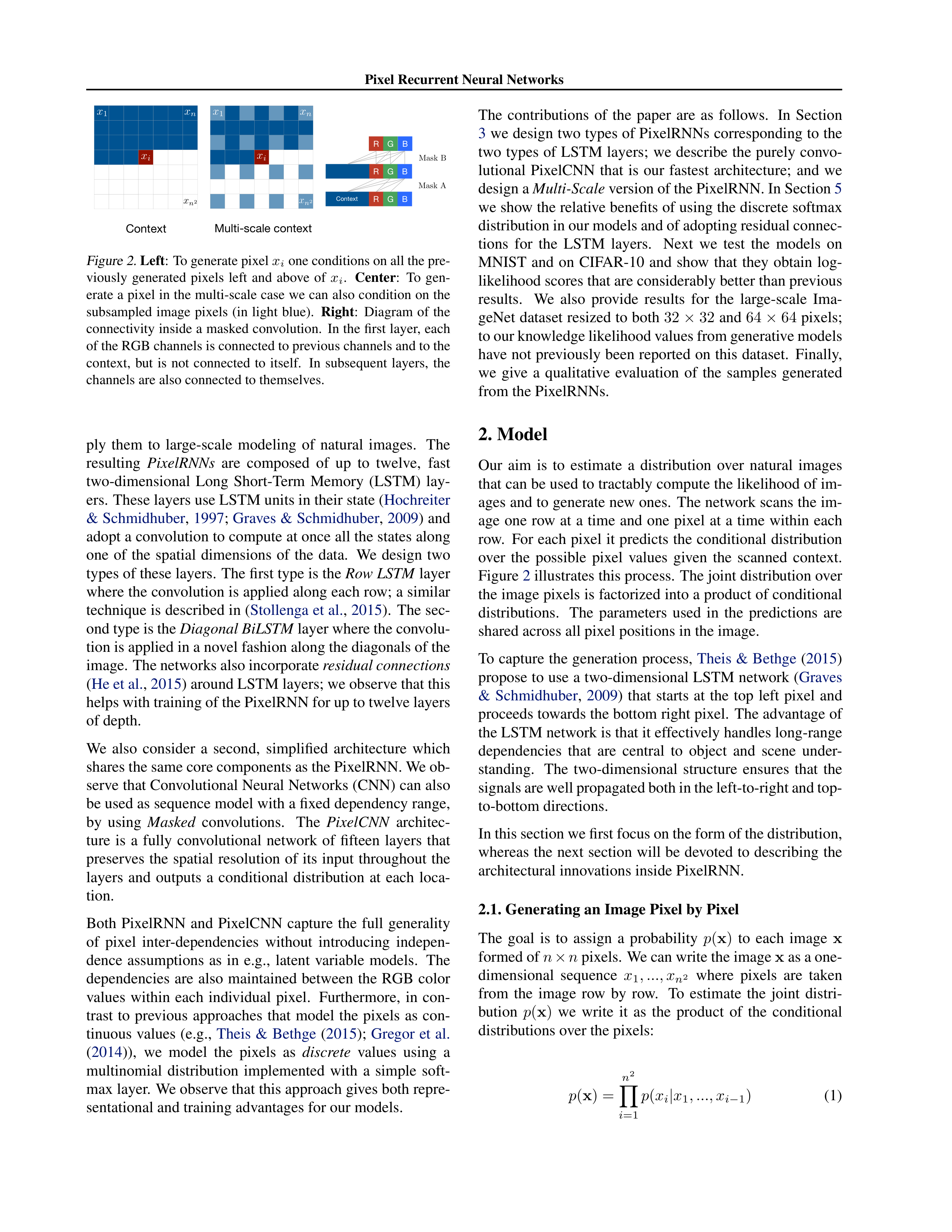 PixelRNN Research Paper by University of California — page 2