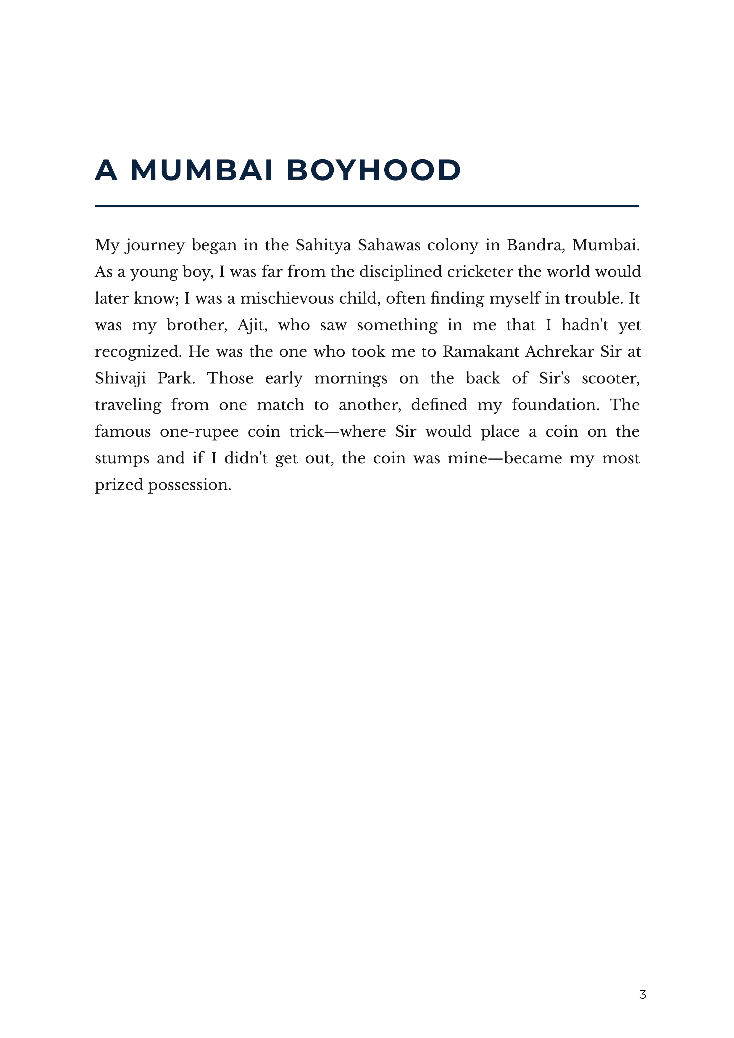 Playing It My Way by Sachin Tendulkar Indian Cricket Legend Autobiography — page 3