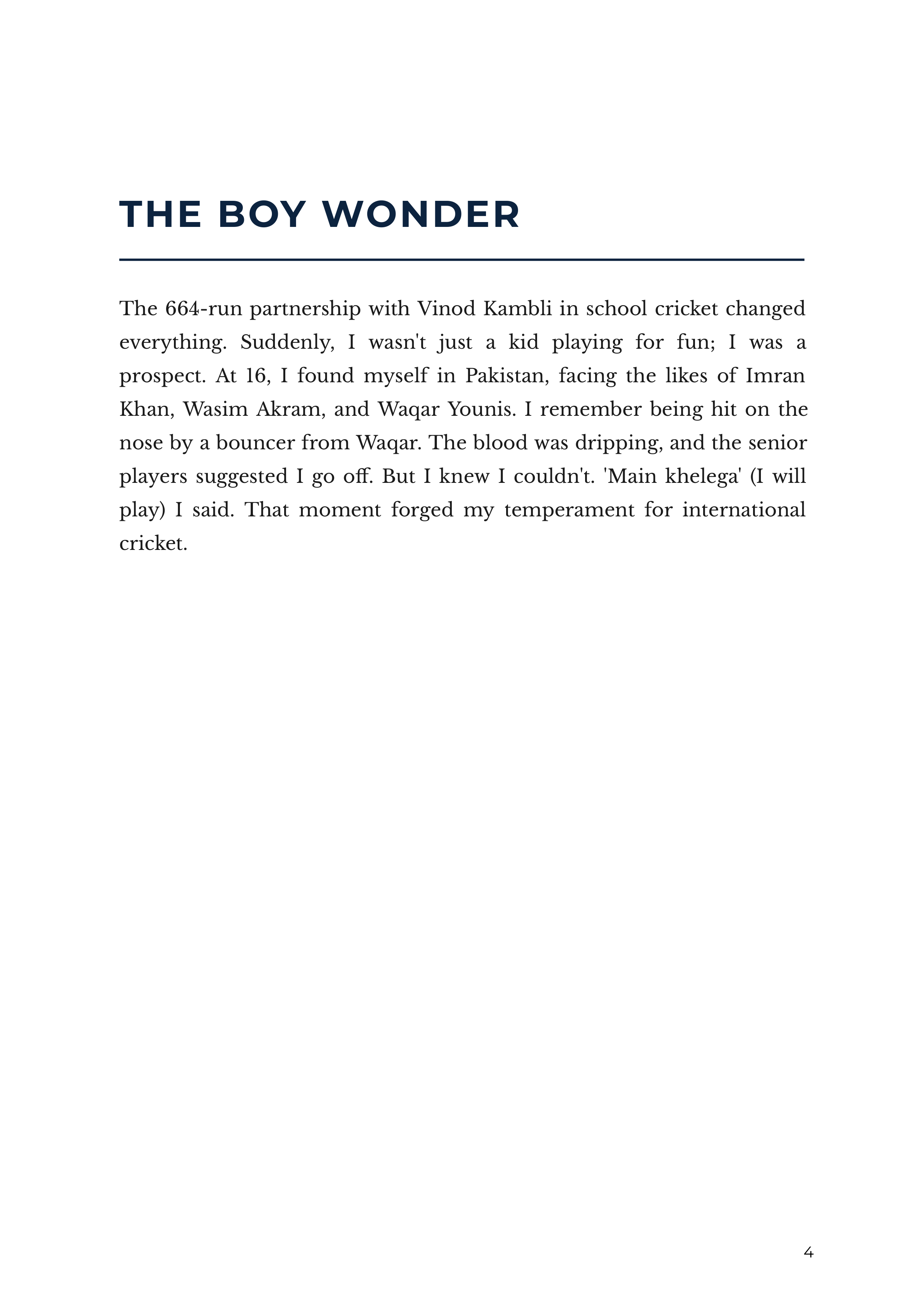Playing It My Way by Sachin Tendulkar Indian Cricket Legend Autobiography — page 4