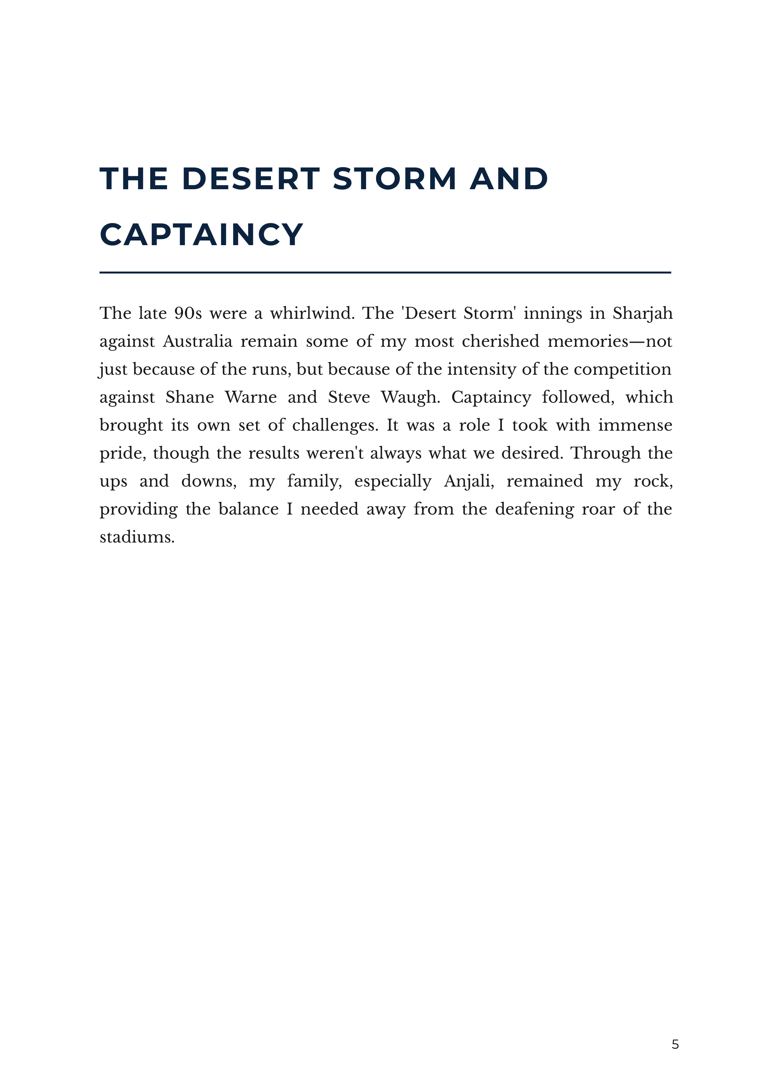 Playing It My Way by Sachin Tendulkar Indian Cricket Legend Autobiography — page 5