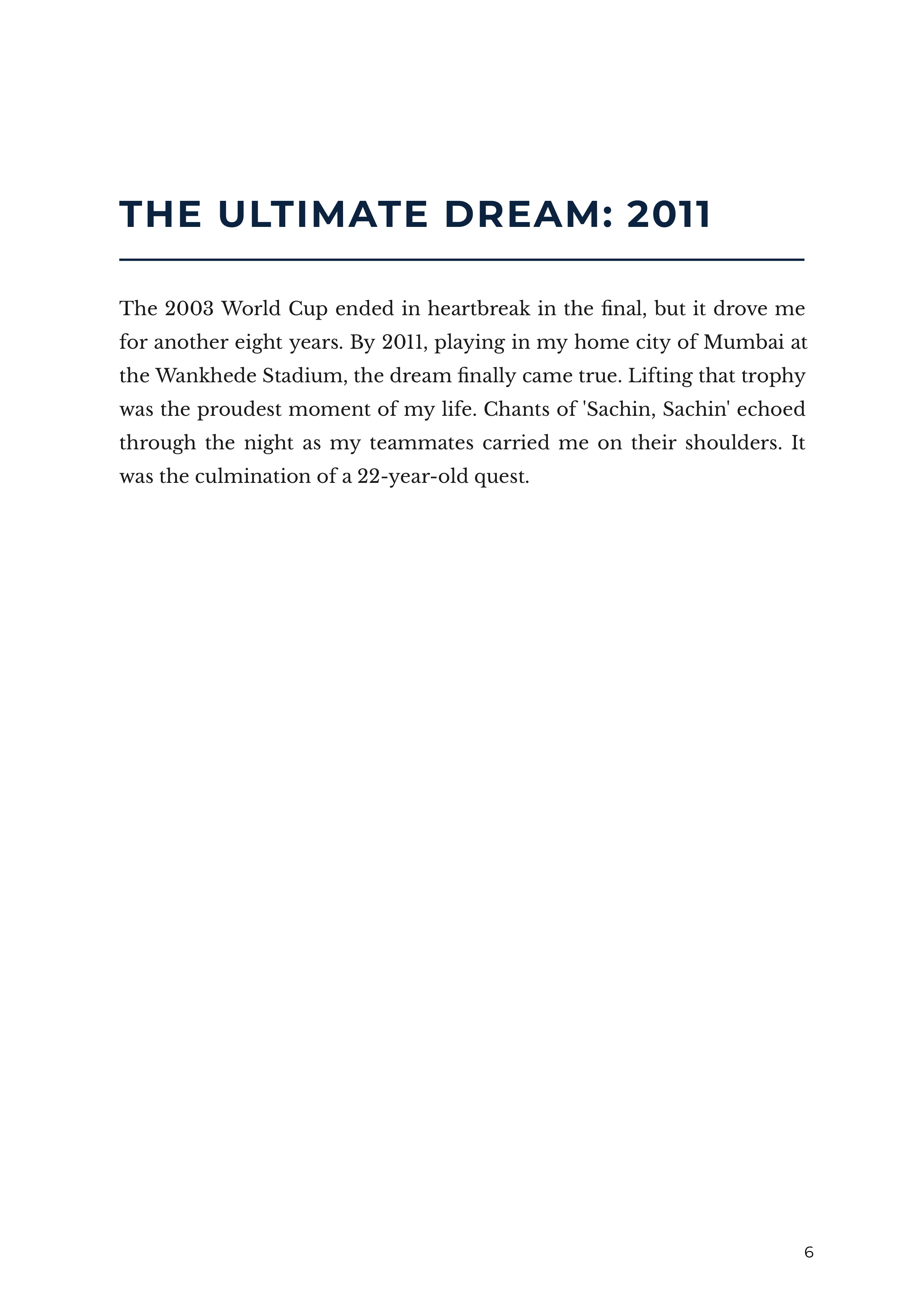 Playing It My Way by Sachin Tendulkar Indian Cricket Legend Autobiography — page 6