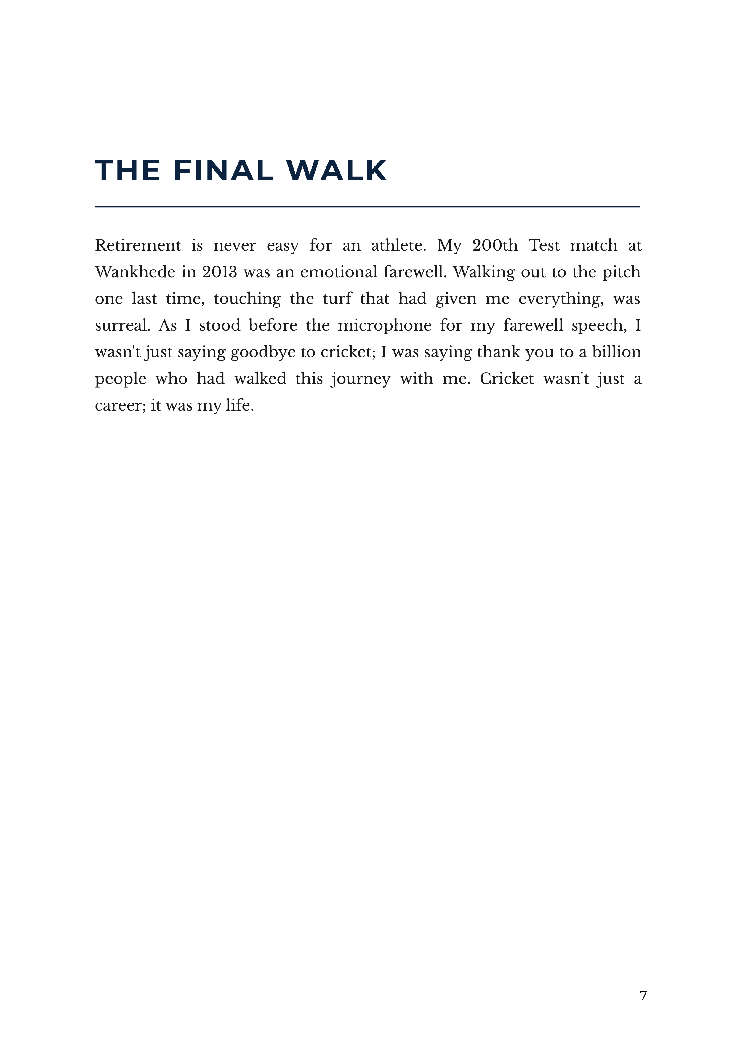 Playing It My Way by Sachin Tendulkar Indian Cricket Legend Autobiography — page 7