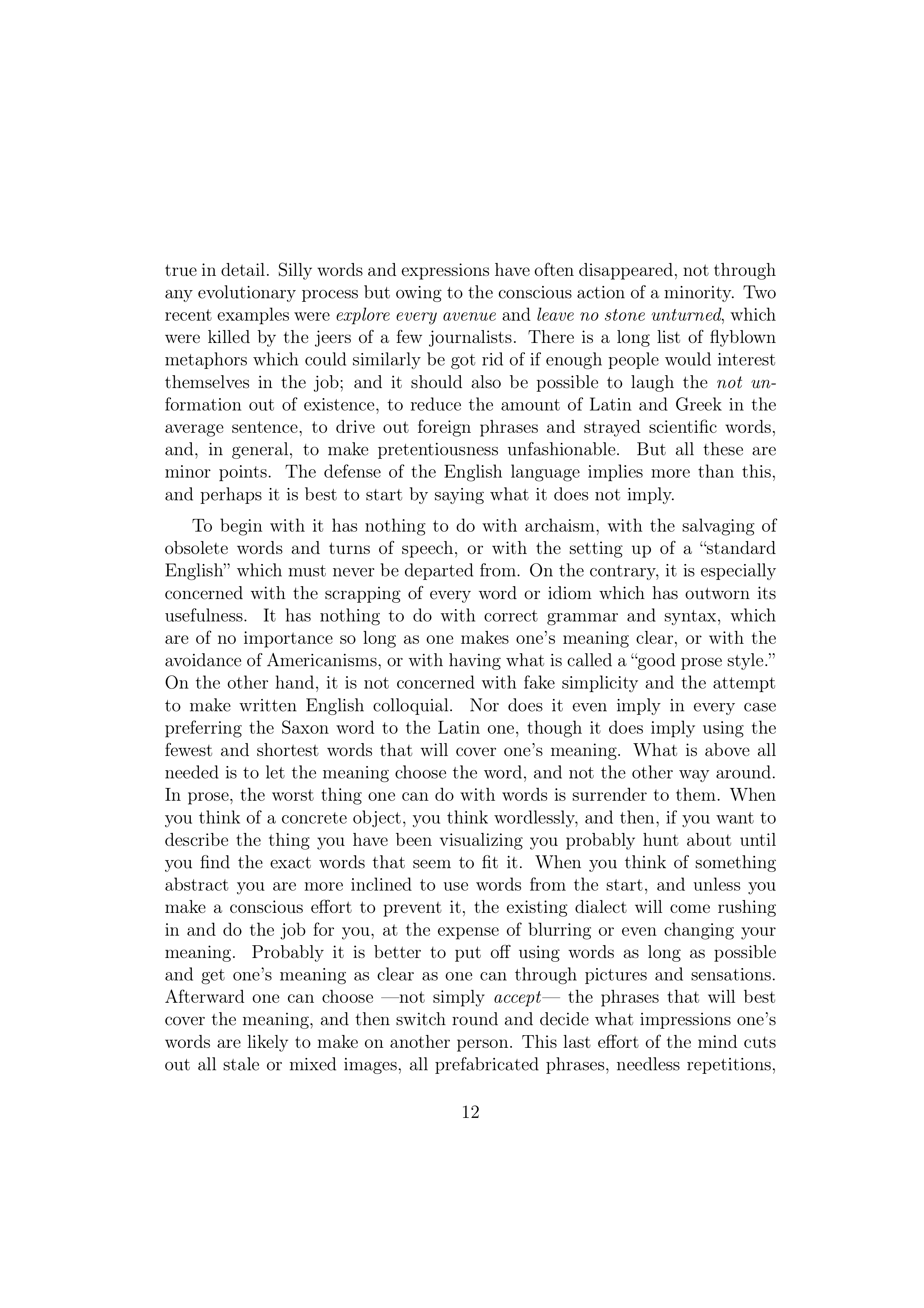 Politics and the English Language Essay — page 12