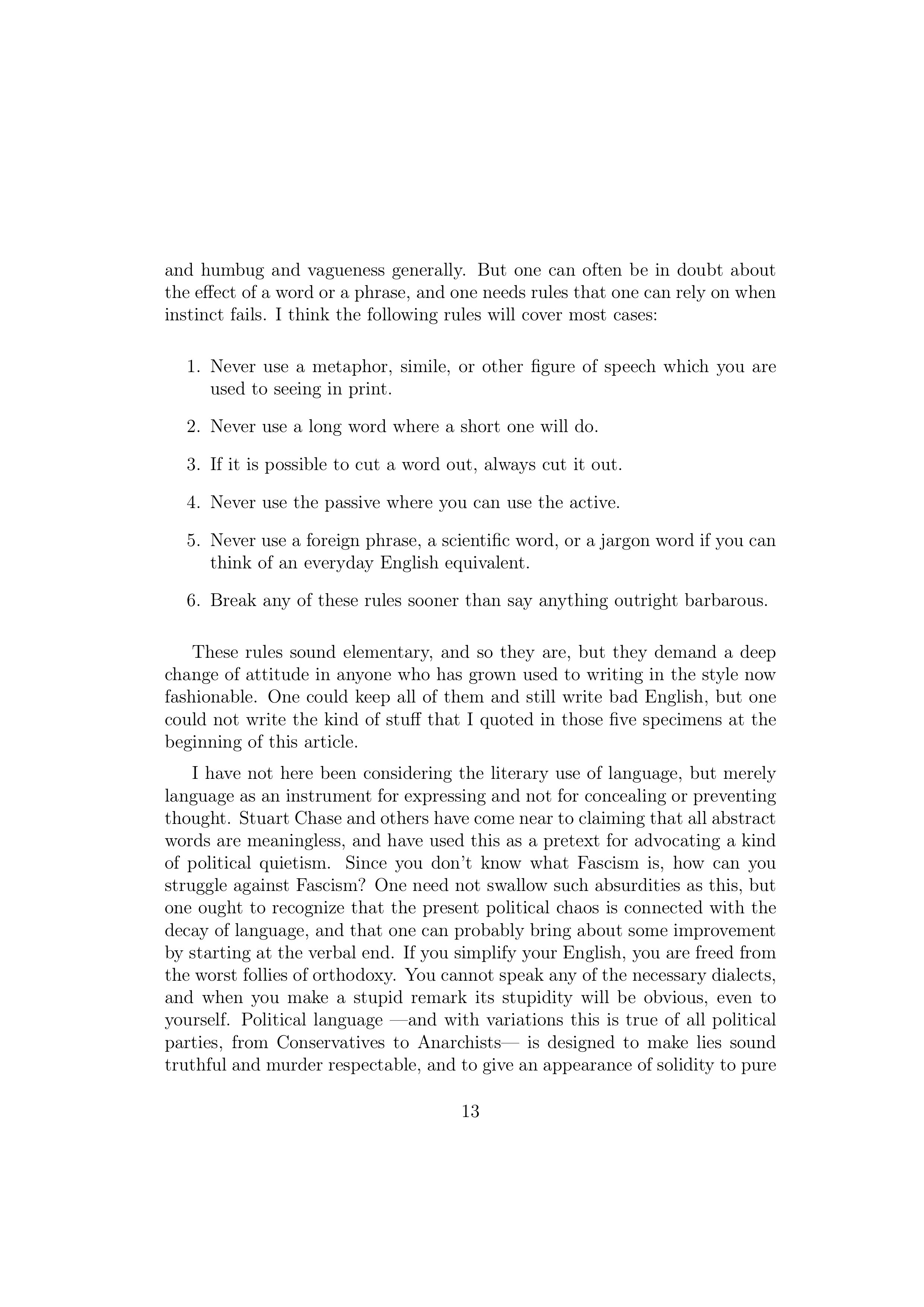 Politics and the English Language Essay — page 13