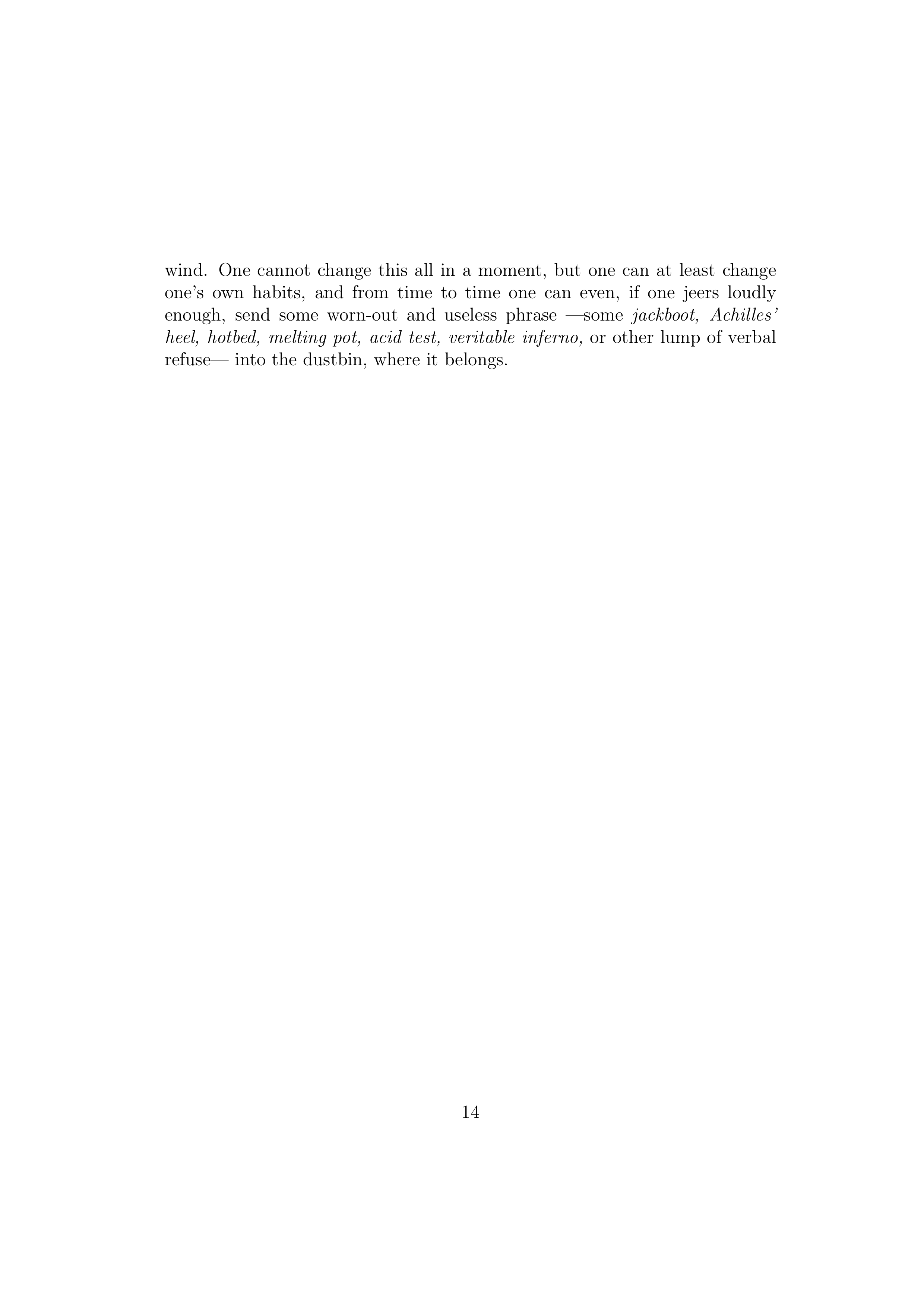 Politics and the English Language Essay — page 14