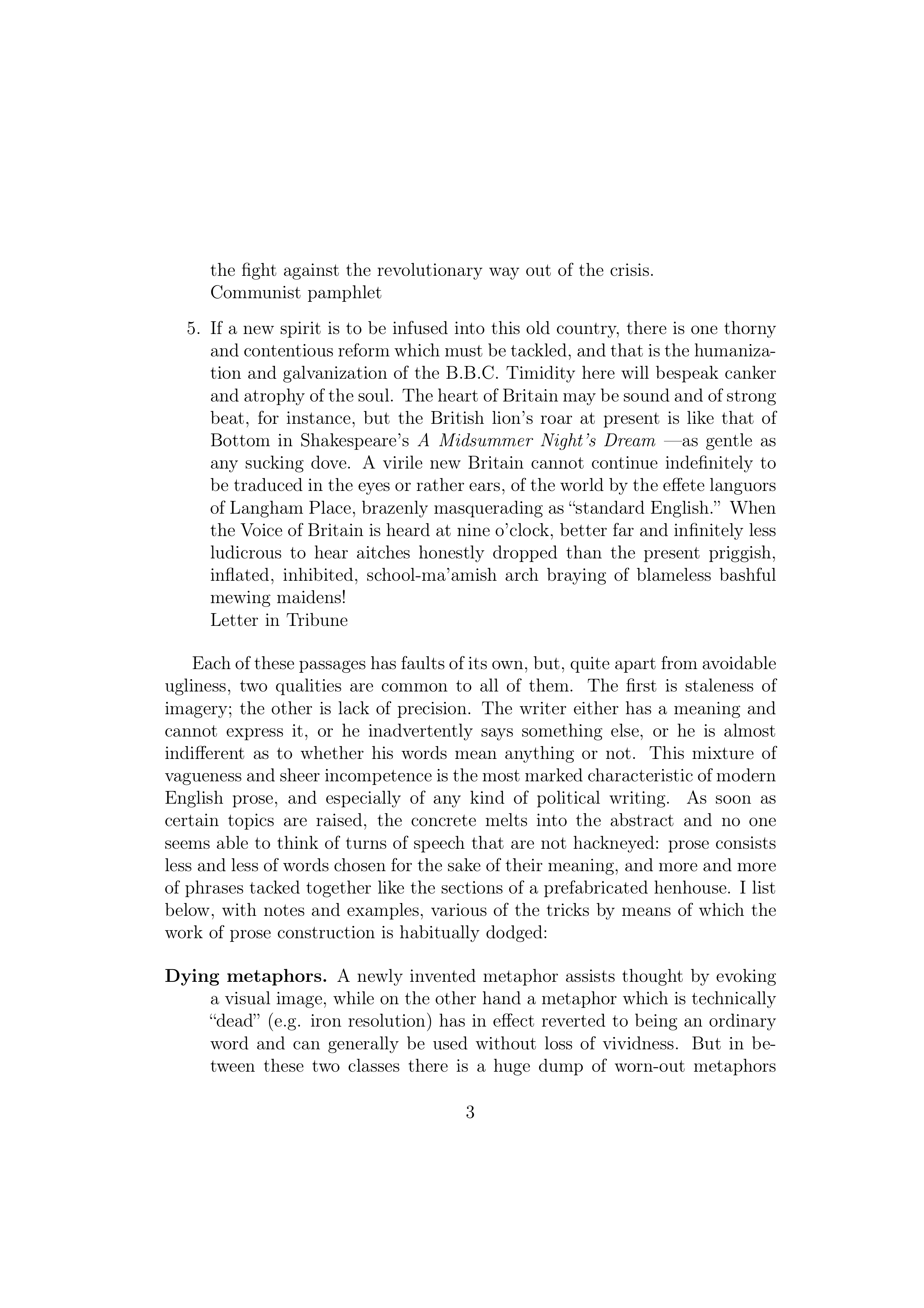Politics and the English Language Essay — page 3