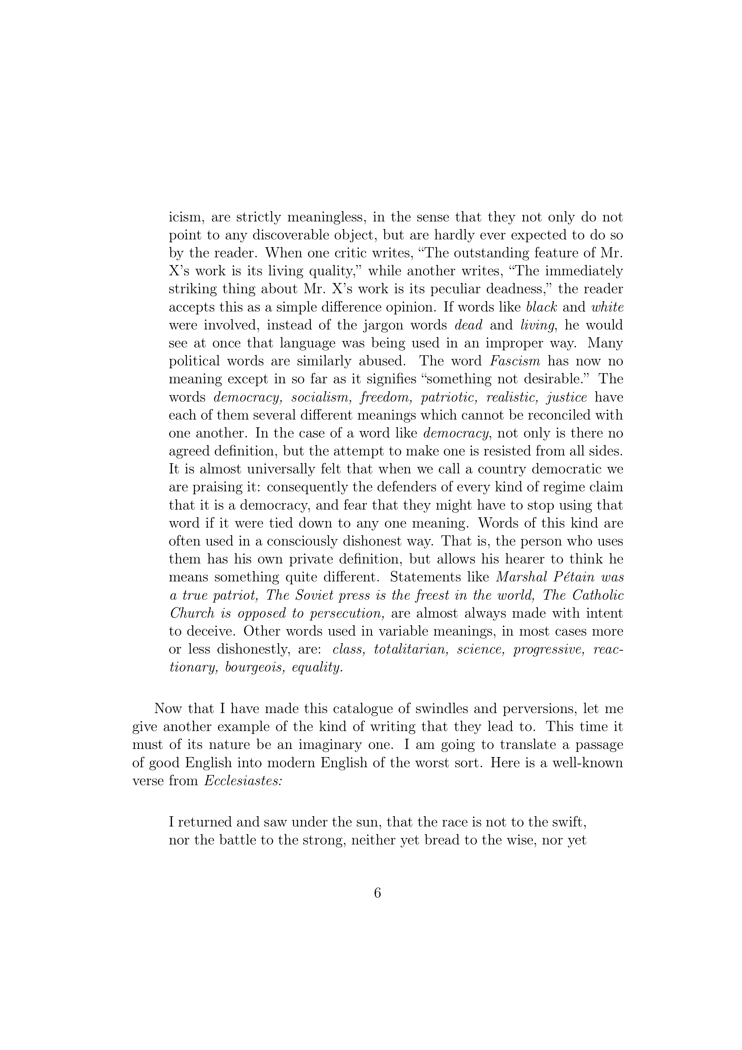 Politics and the English Language Essay — page 6