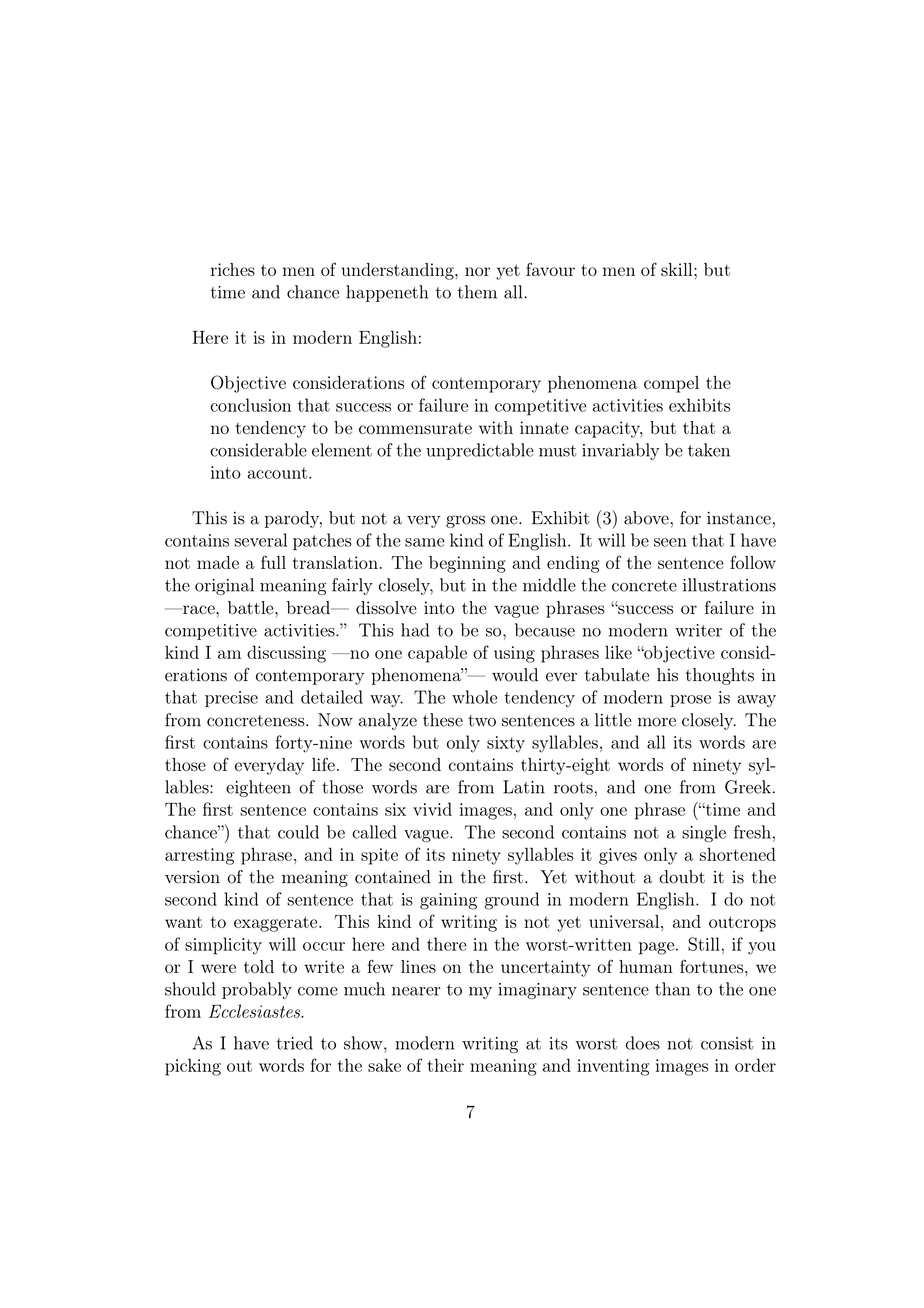 Politics and the English Language Essay — page 7