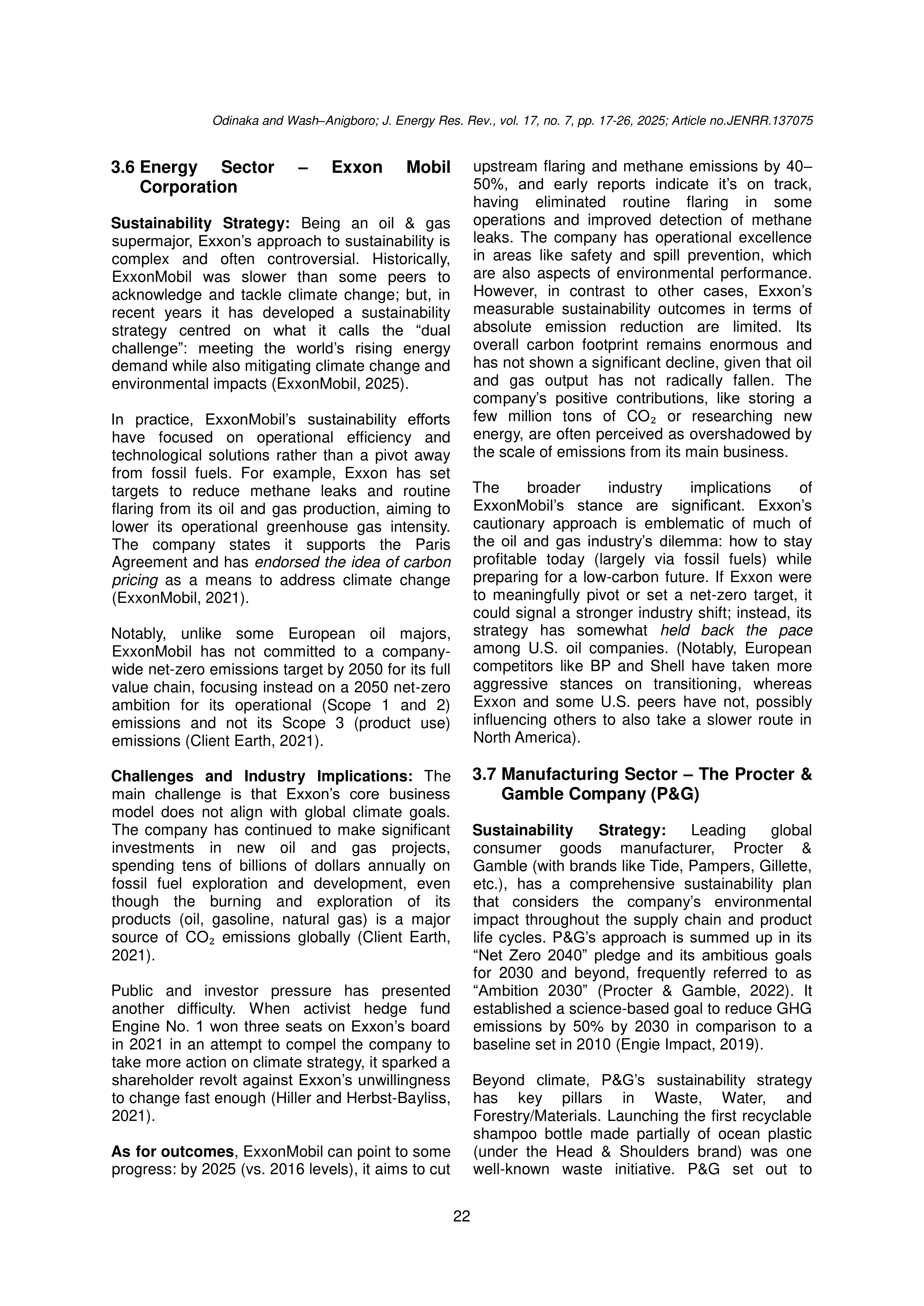 Porter and Kramer Sustainability Report — page 6