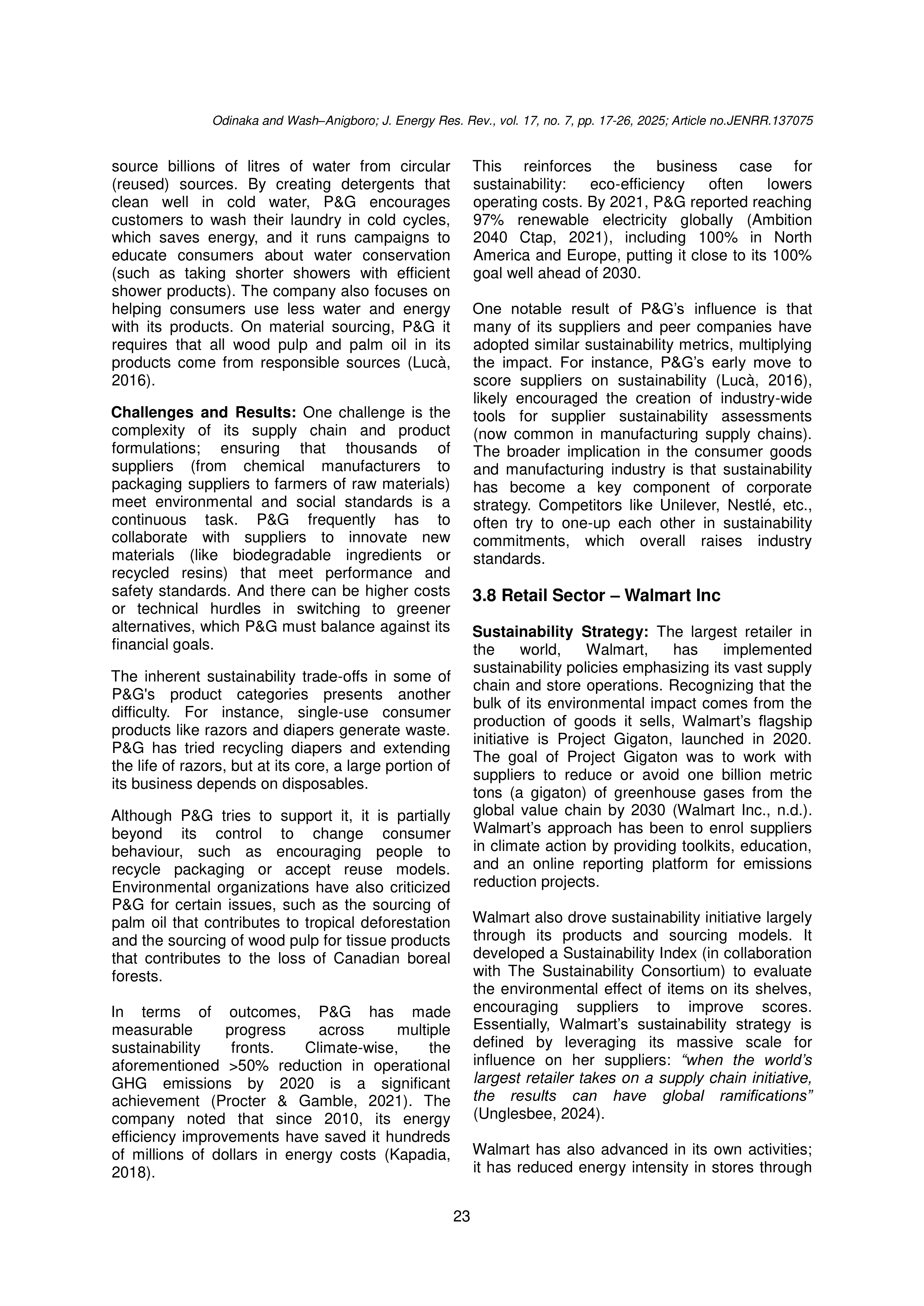 Porter and Kramer Sustainability Report — page 7