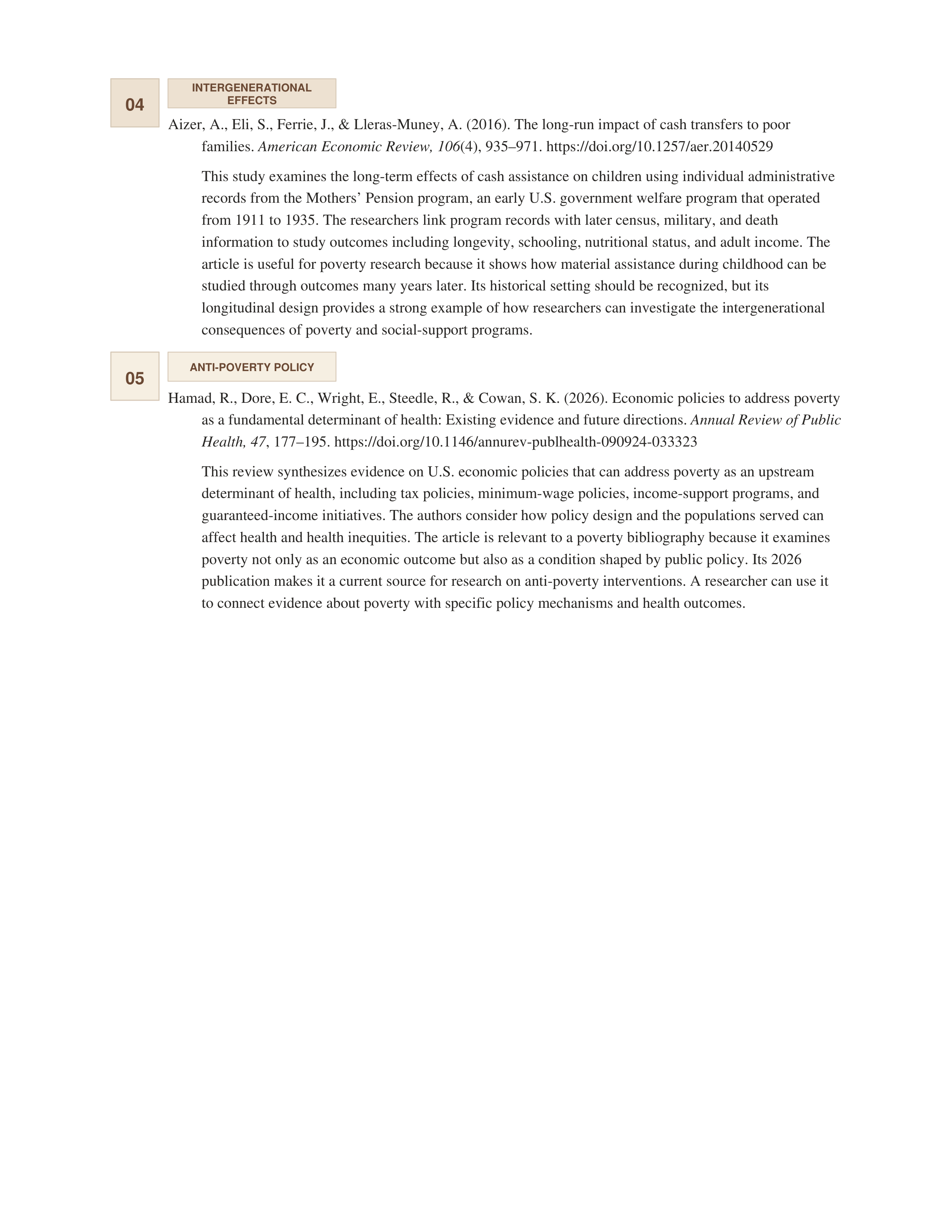 Poverty Annotated Bibliography — page 2