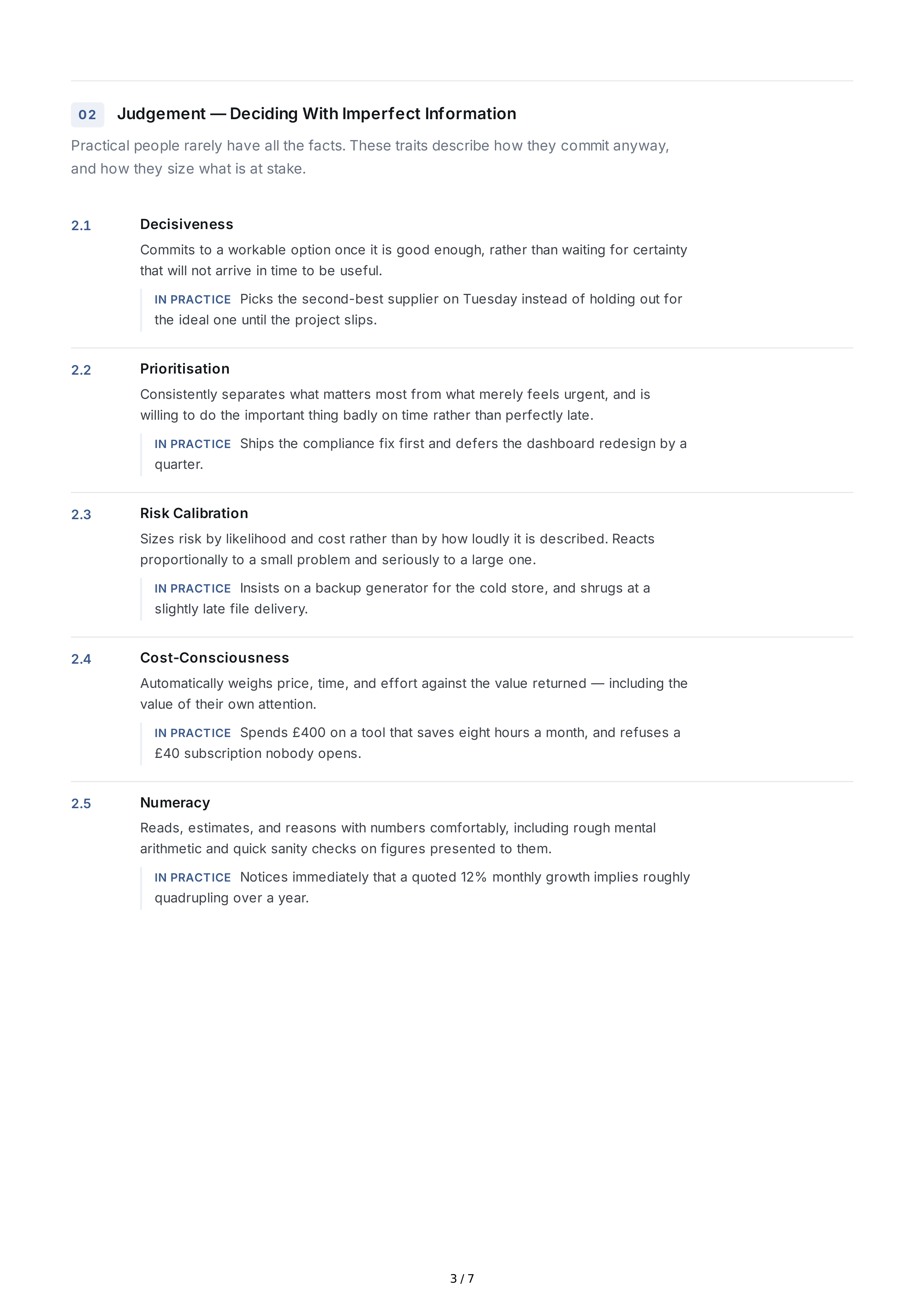 Practicality Personality Traits — page 3