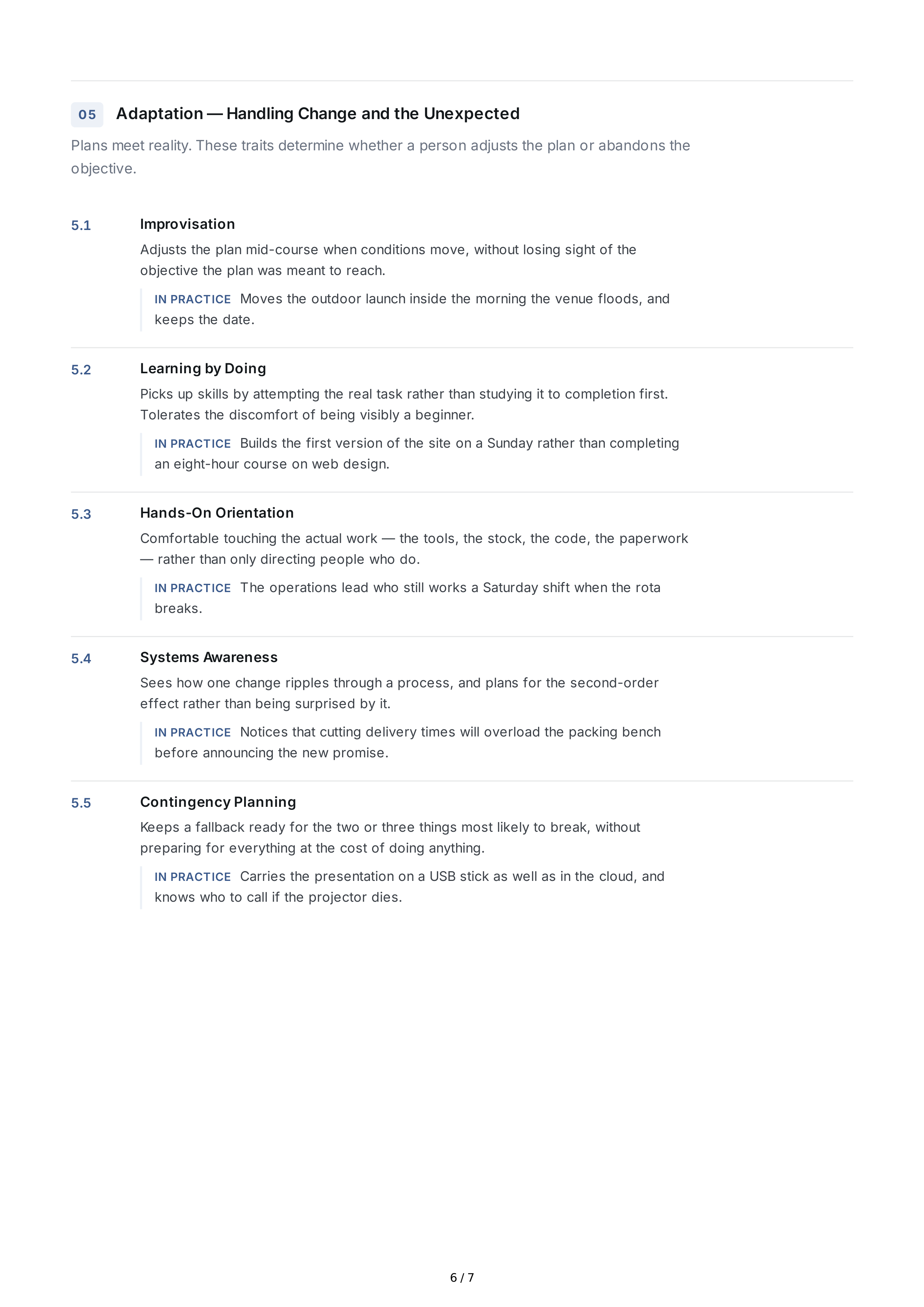 Practicality Personality Traits — page 6