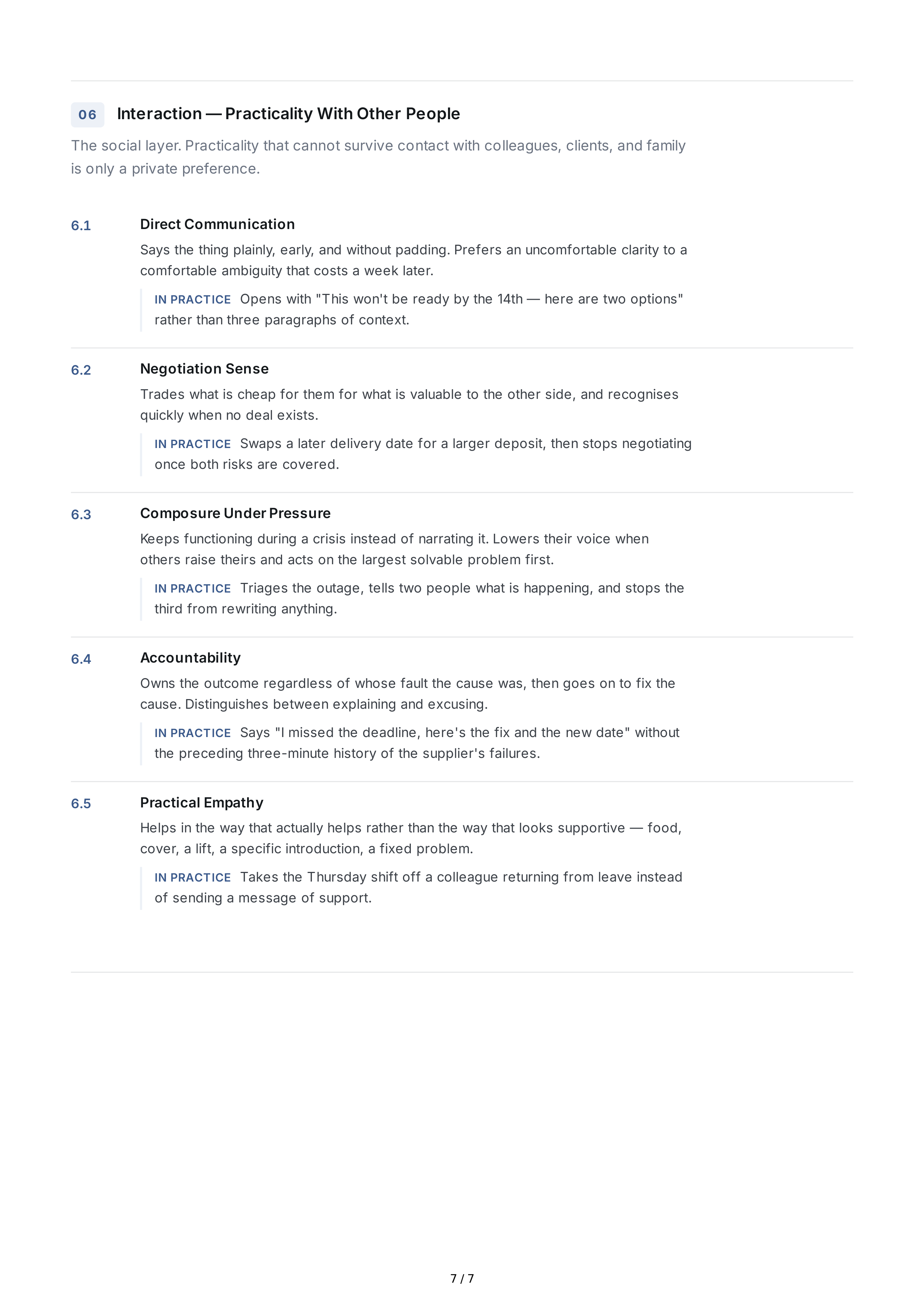 Practicality Personality Traits — page 7