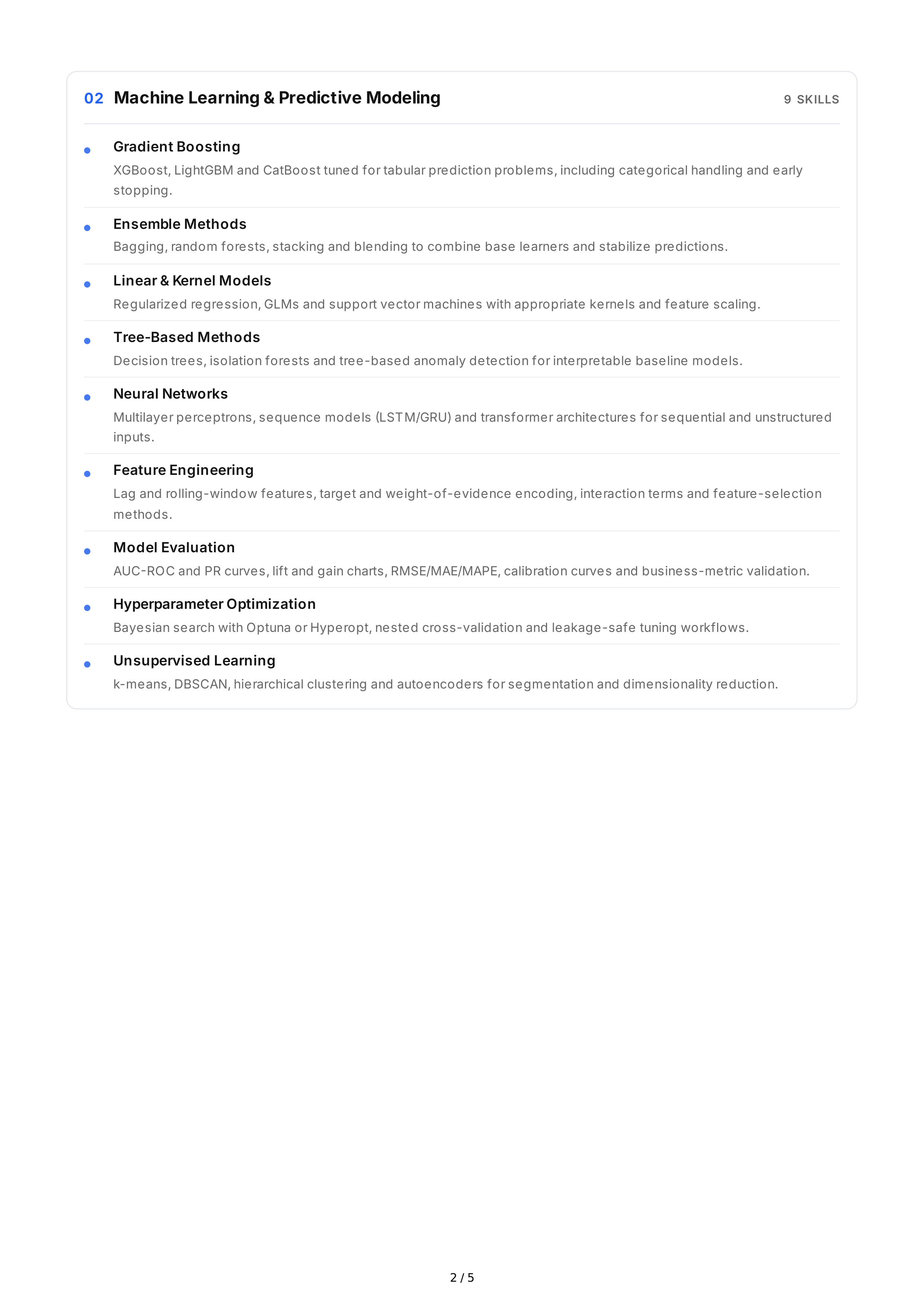 Predictive Analytics Hard Skills — page 2