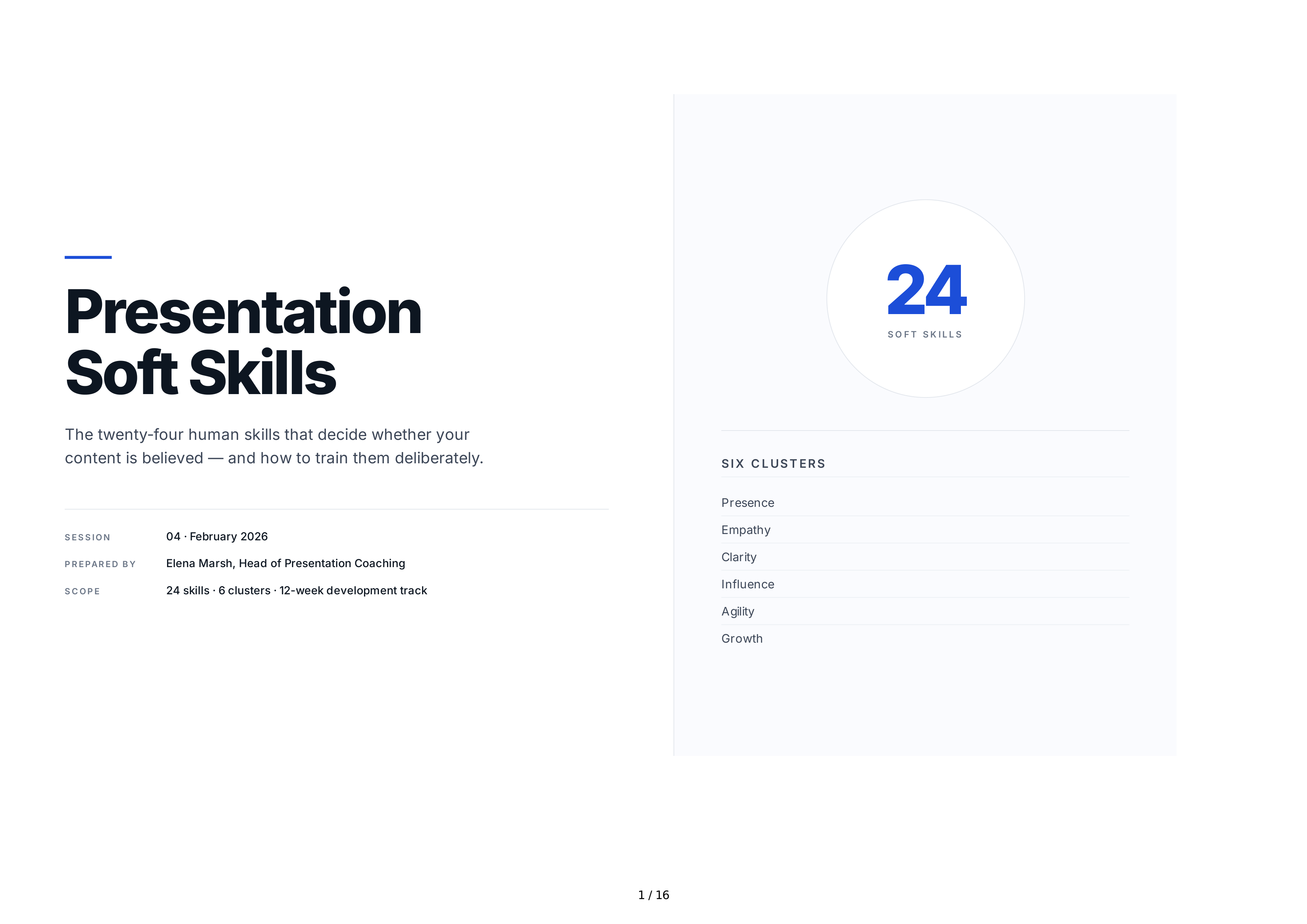 Presentation Soft Skills — page 1