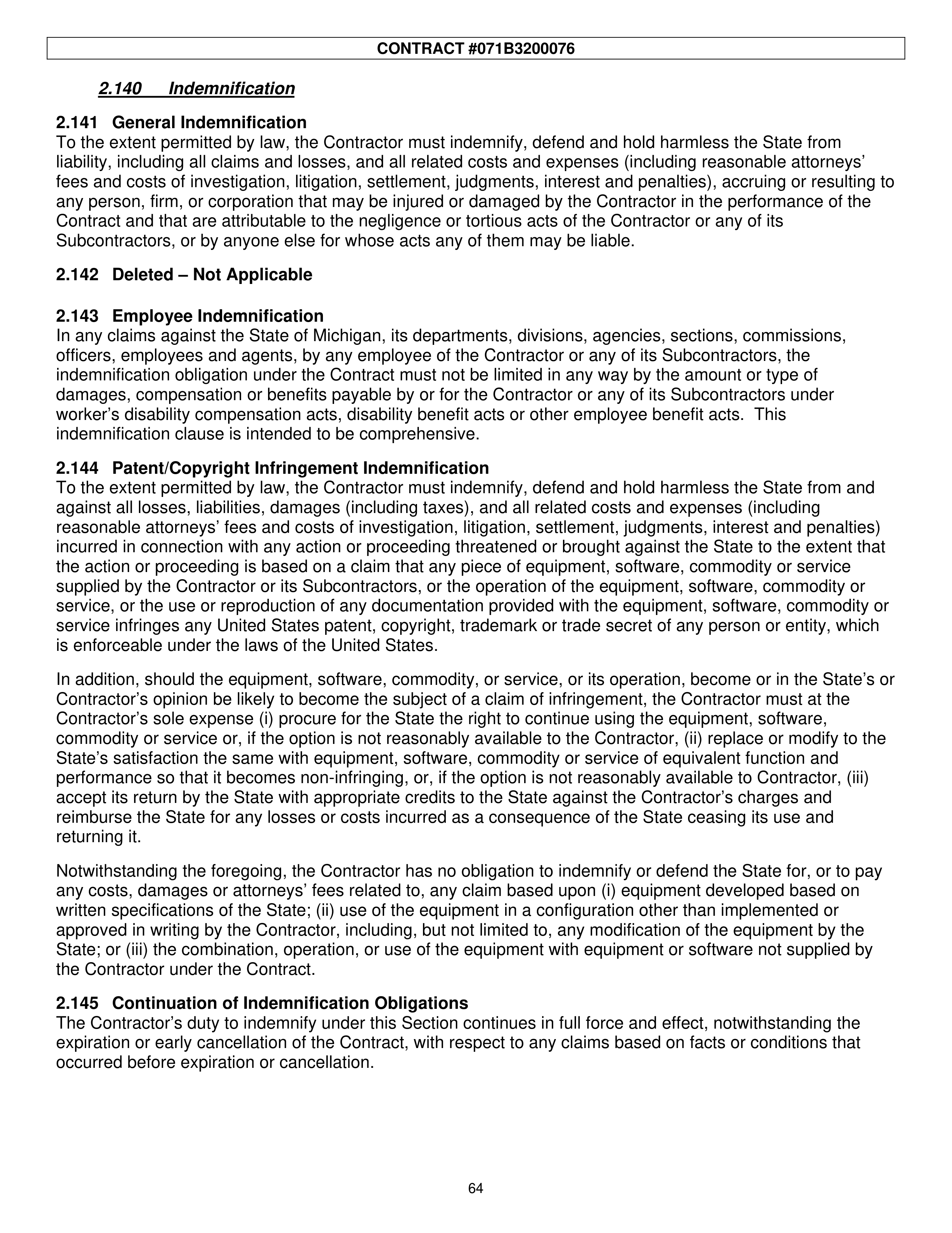 PricewaterhouseCoopers Contract Change Notice — page 100