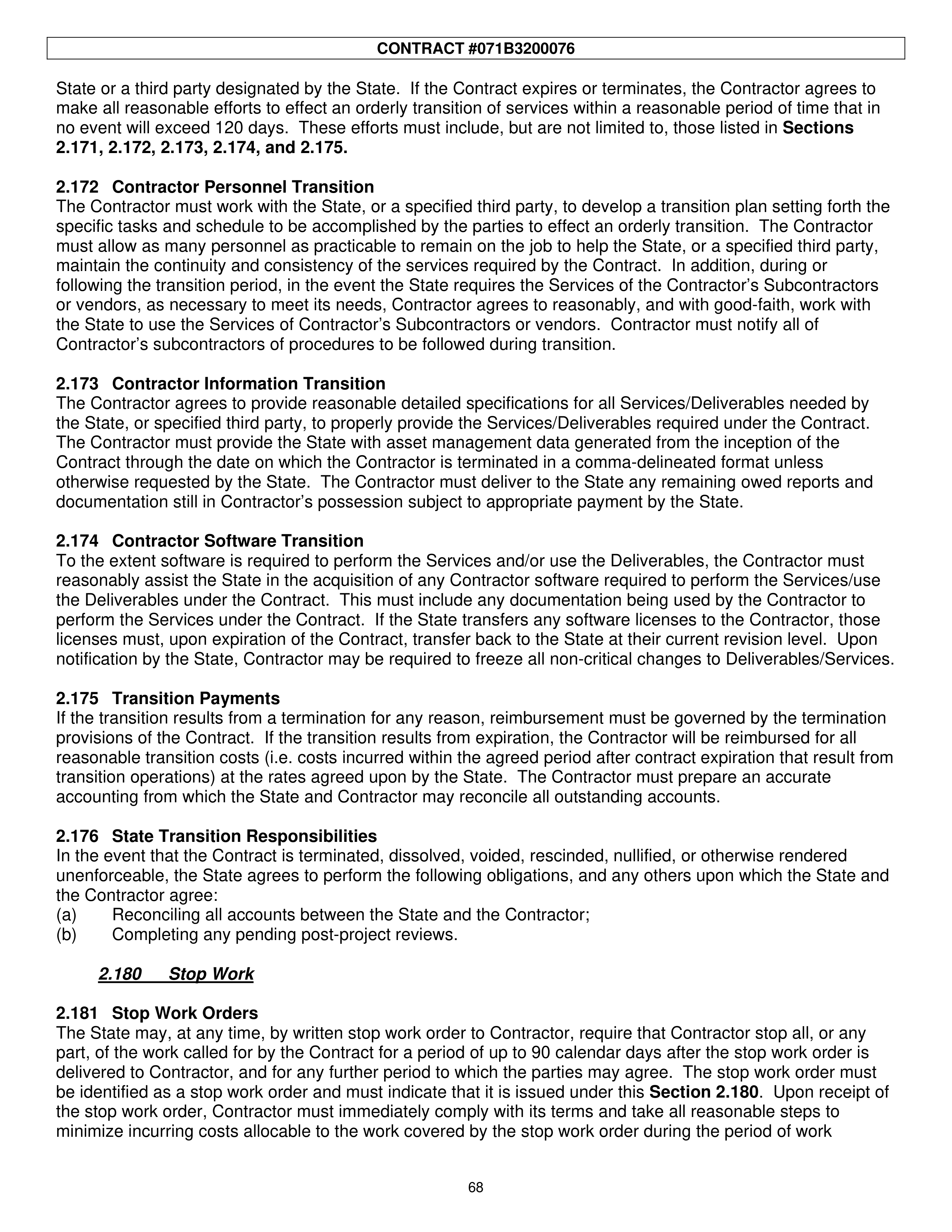 PricewaterhouseCoopers Contract Change Notice — page 104