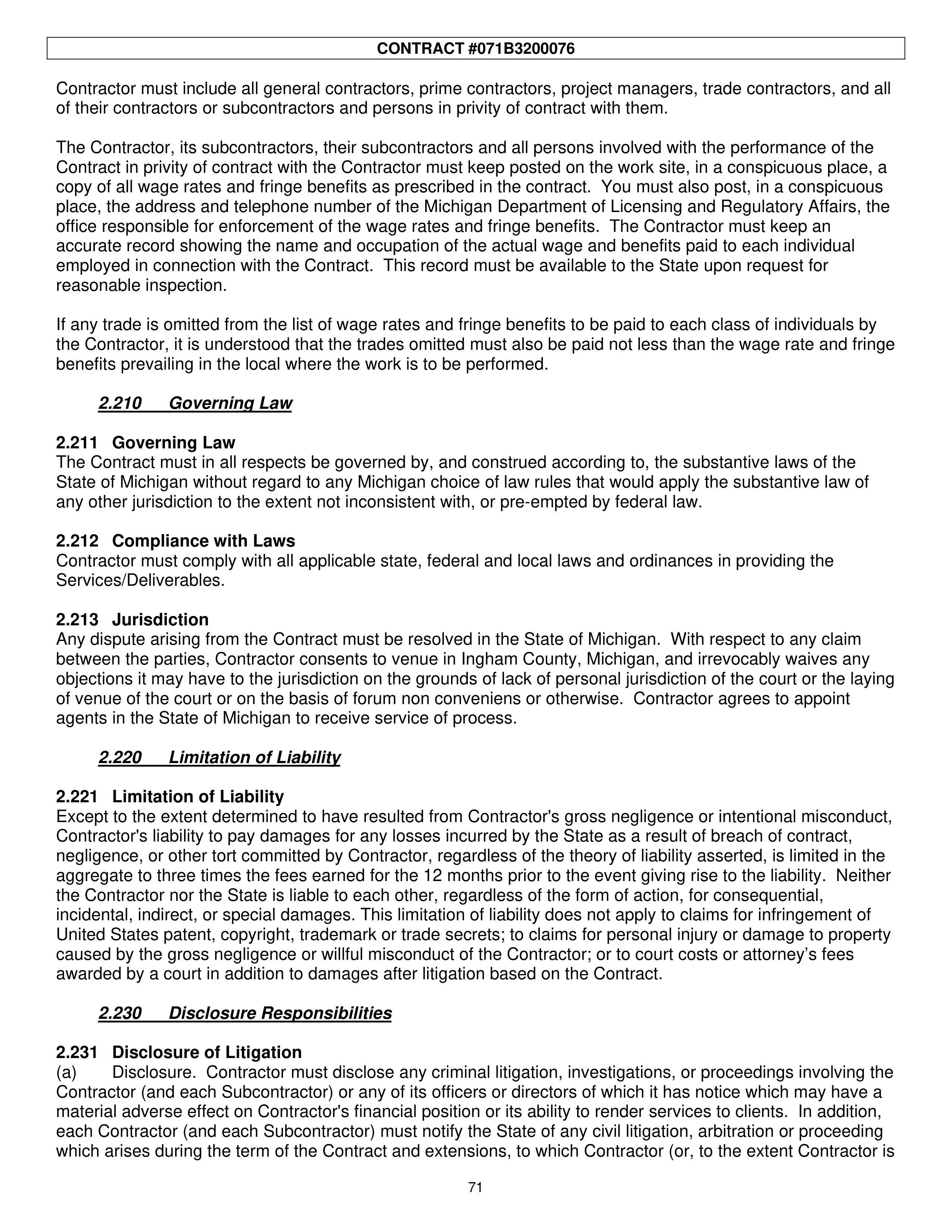 PricewaterhouseCoopers Contract Change Notice — page 107