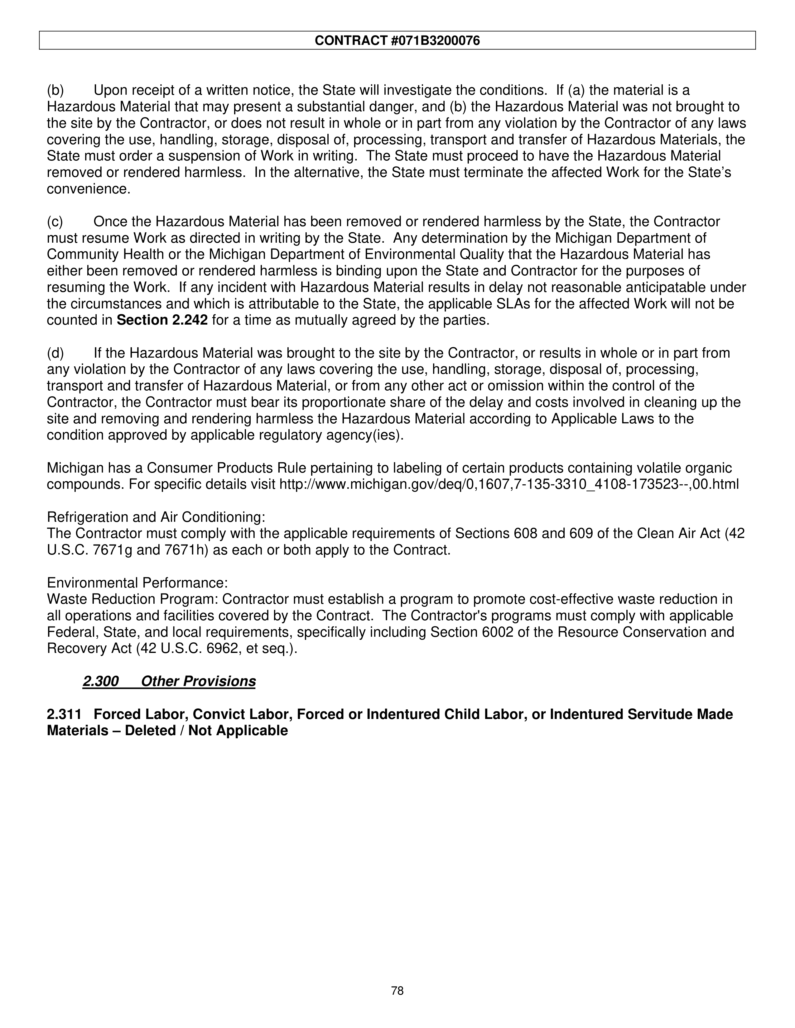 PricewaterhouseCoopers Contract Change Notice — page 114