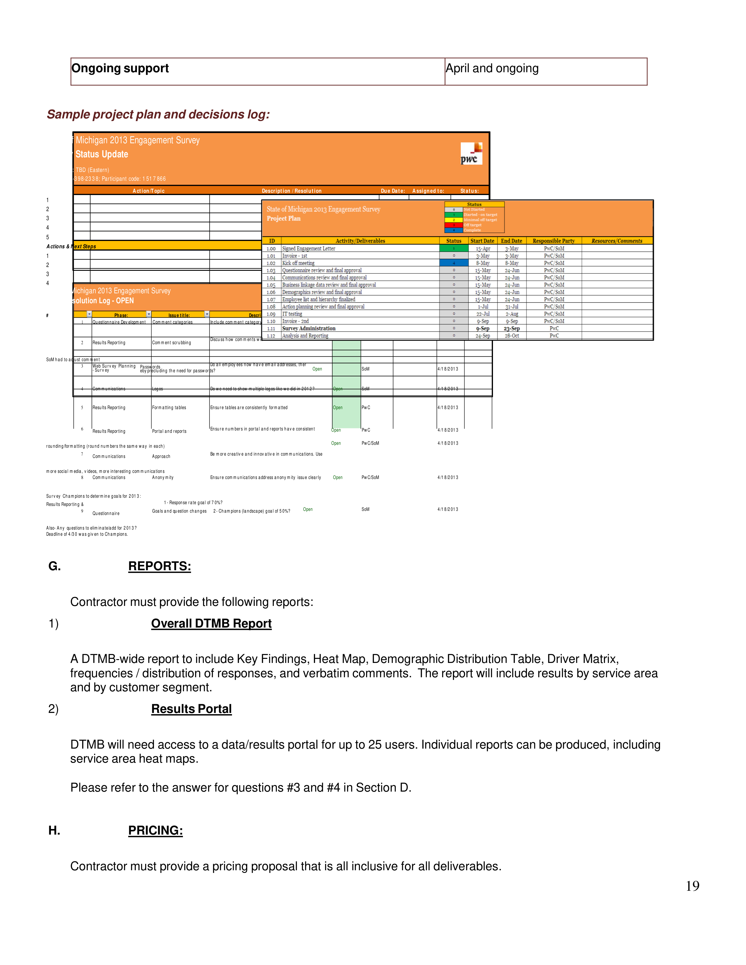 PricewaterhouseCoopers Contract Change Notice — page 55