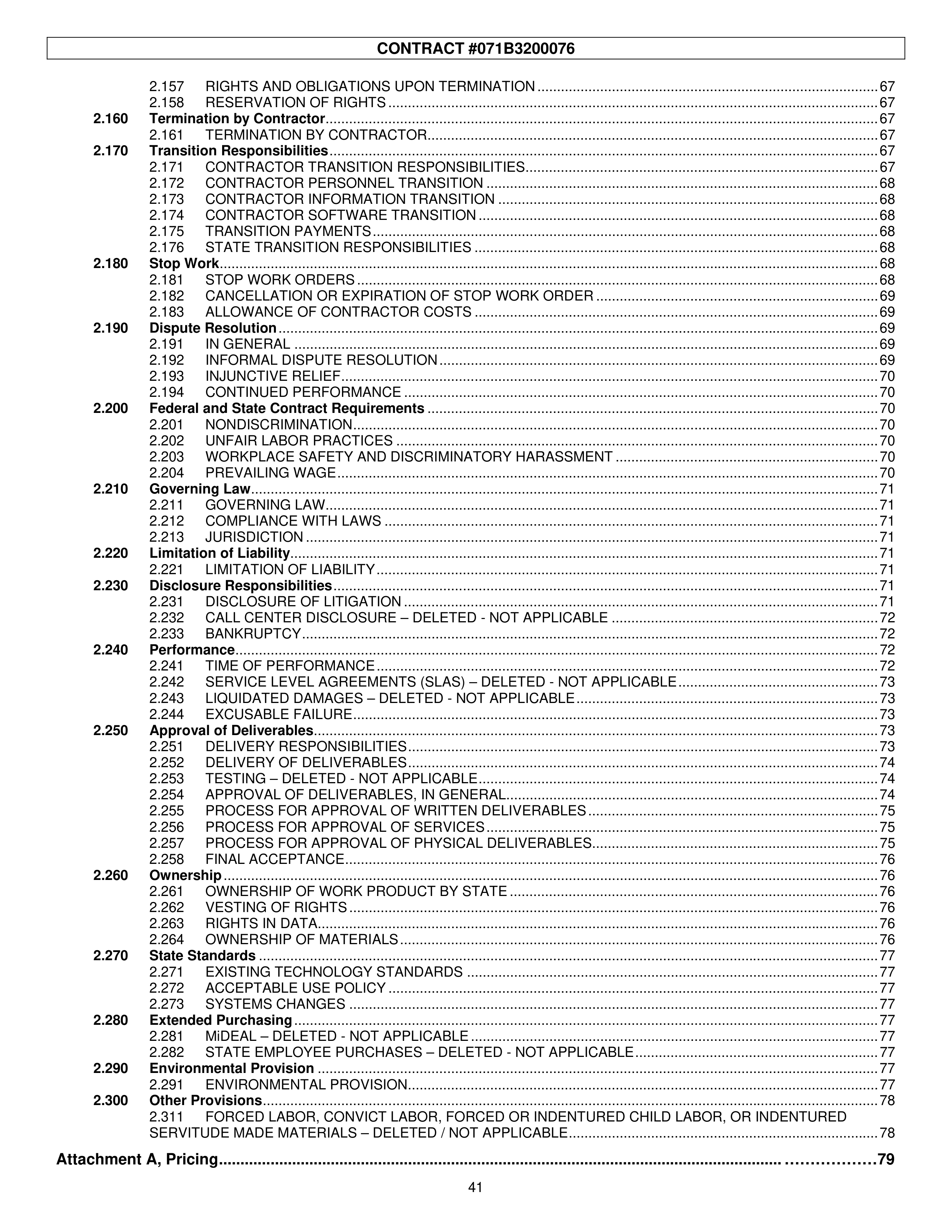 PricewaterhouseCoopers Contract Change Notice — page 77
