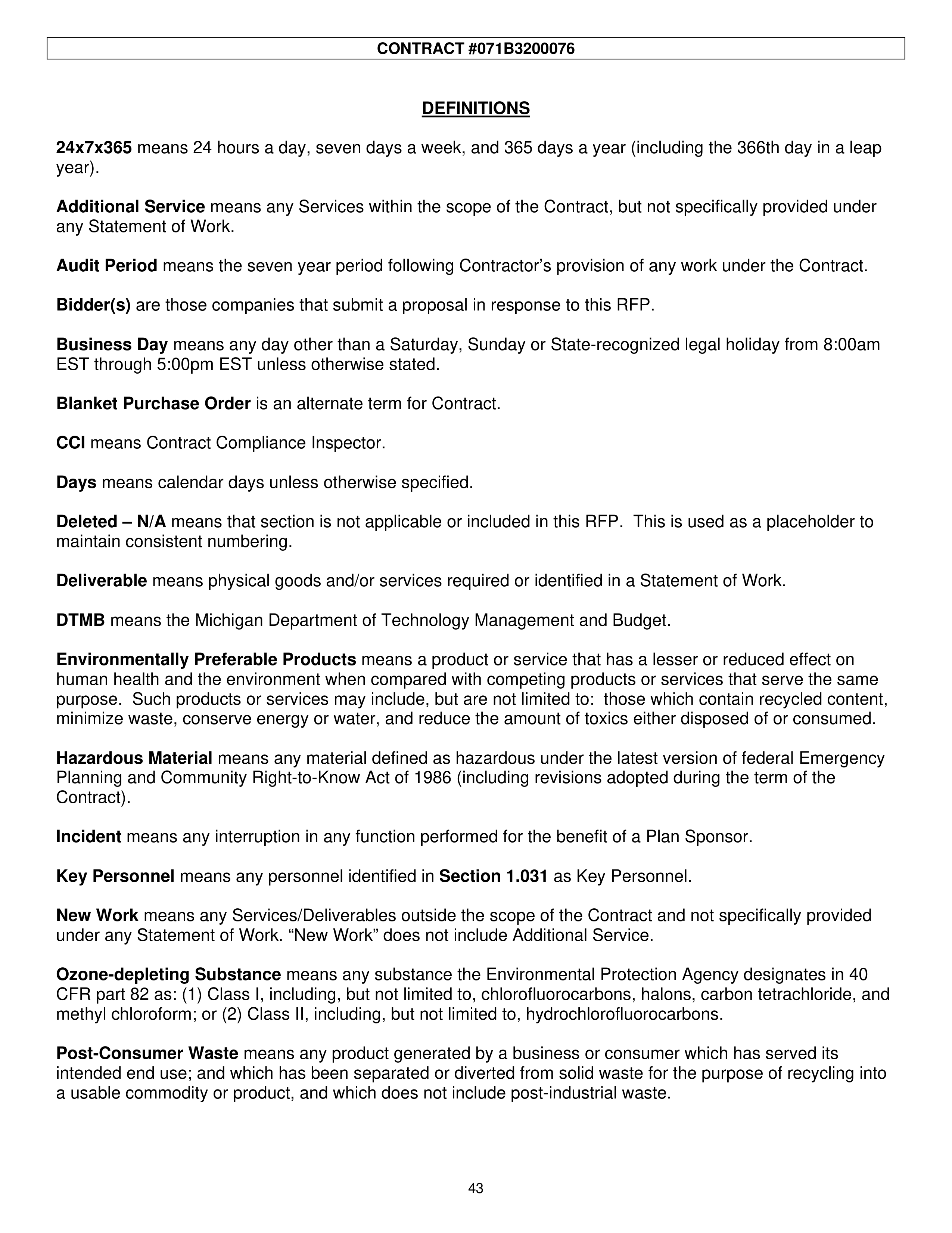 PricewaterhouseCoopers Contract Change Notice — page 79