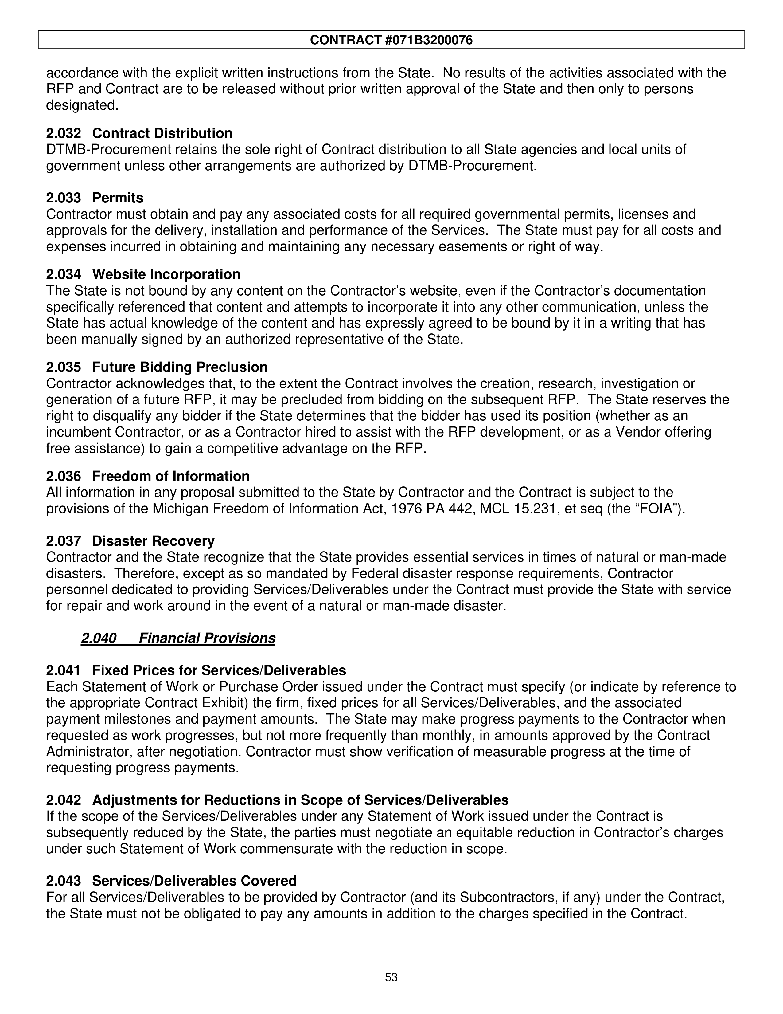 PricewaterhouseCoopers Contract Change Notice — page 89