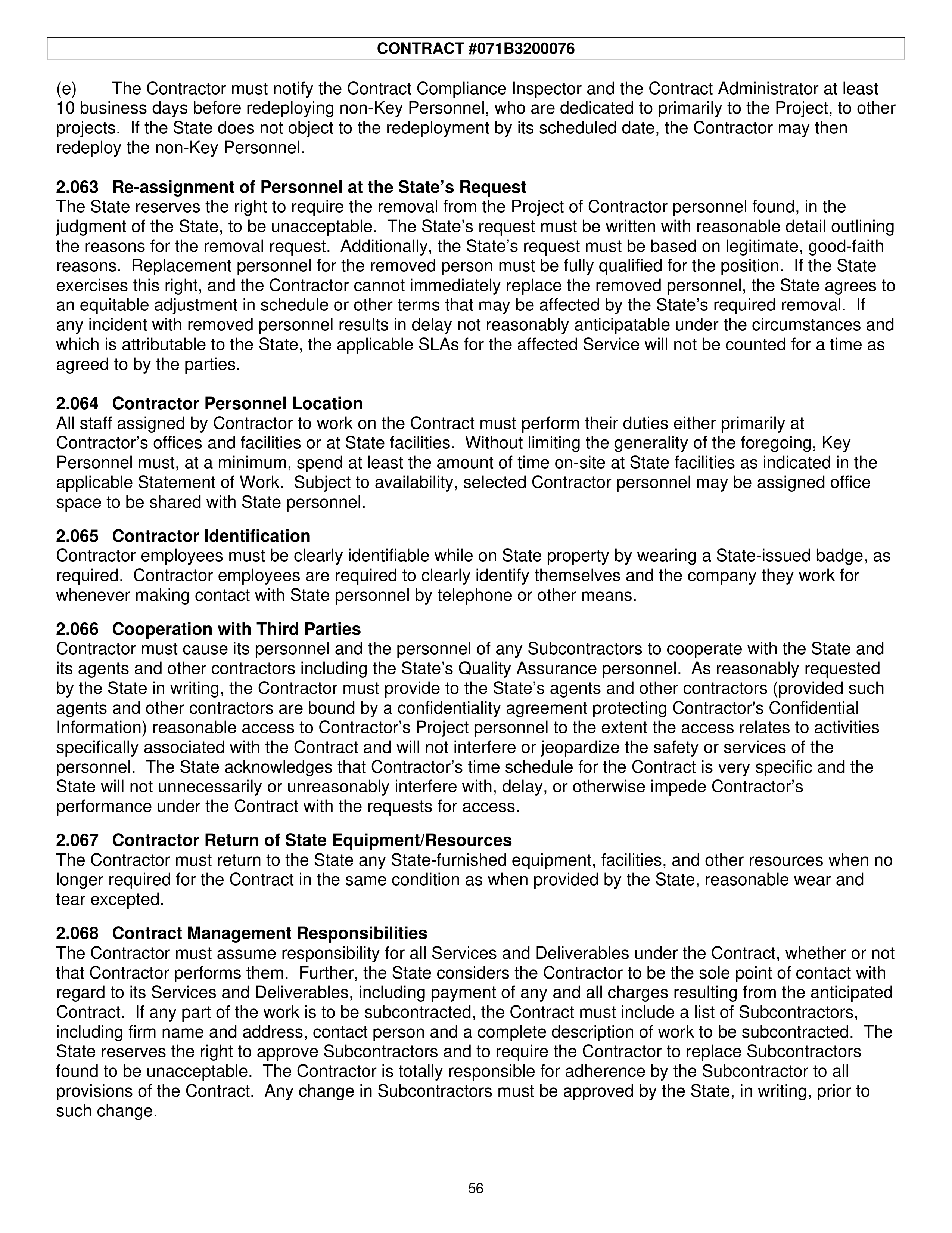 PricewaterhouseCoopers Contract Change Notice — page 92