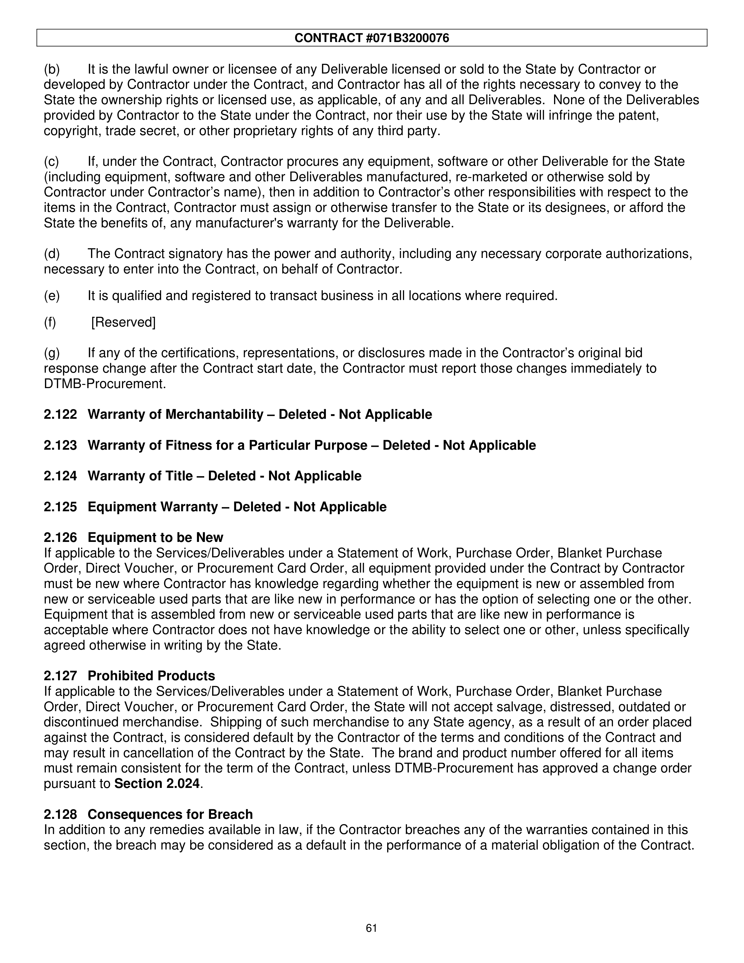 PricewaterhouseCoopers Contract Change Notice — page 97
