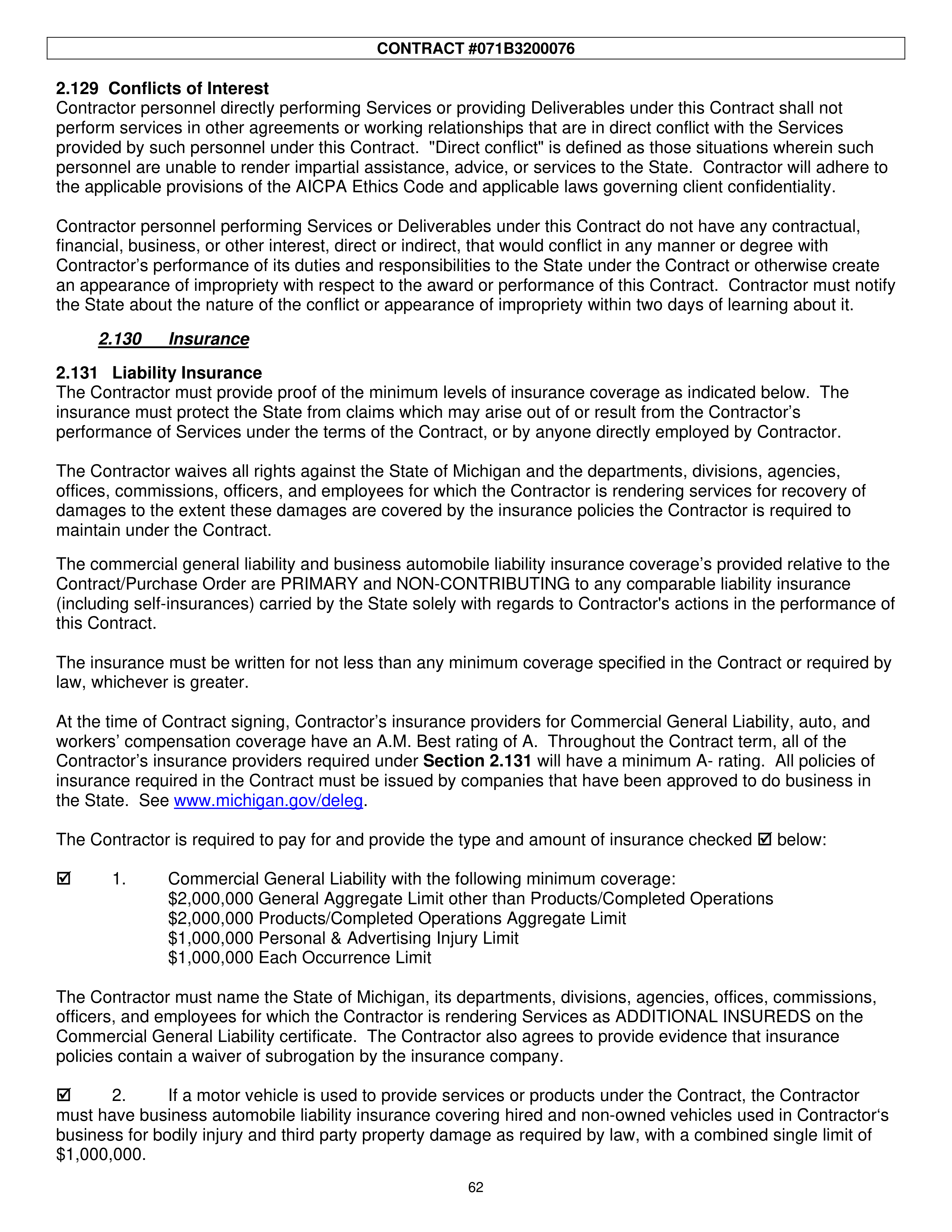 PricewaterhouseCoopers Contract Change Notice — page 98