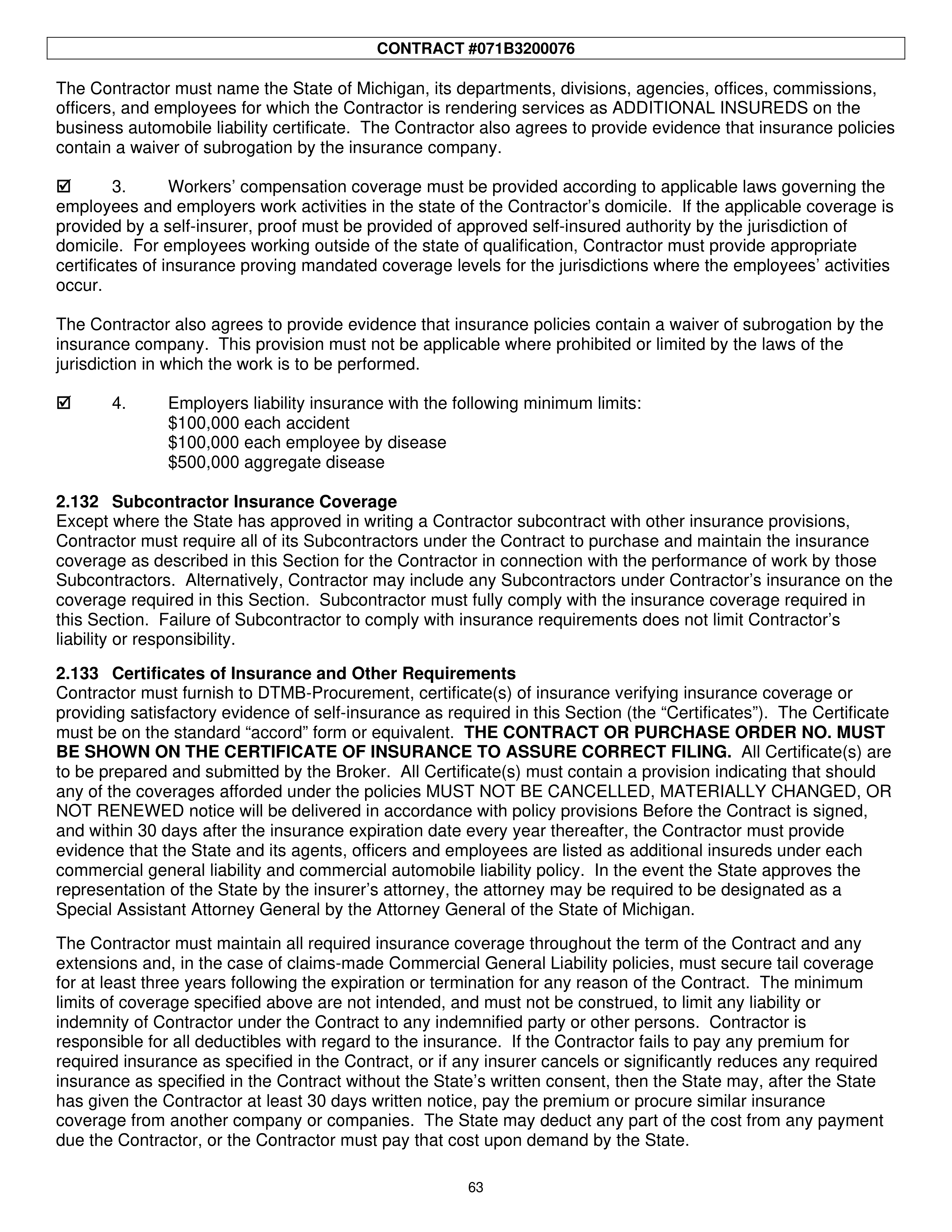 PricewaterhouseCoopers Contract Change Notice — page 99