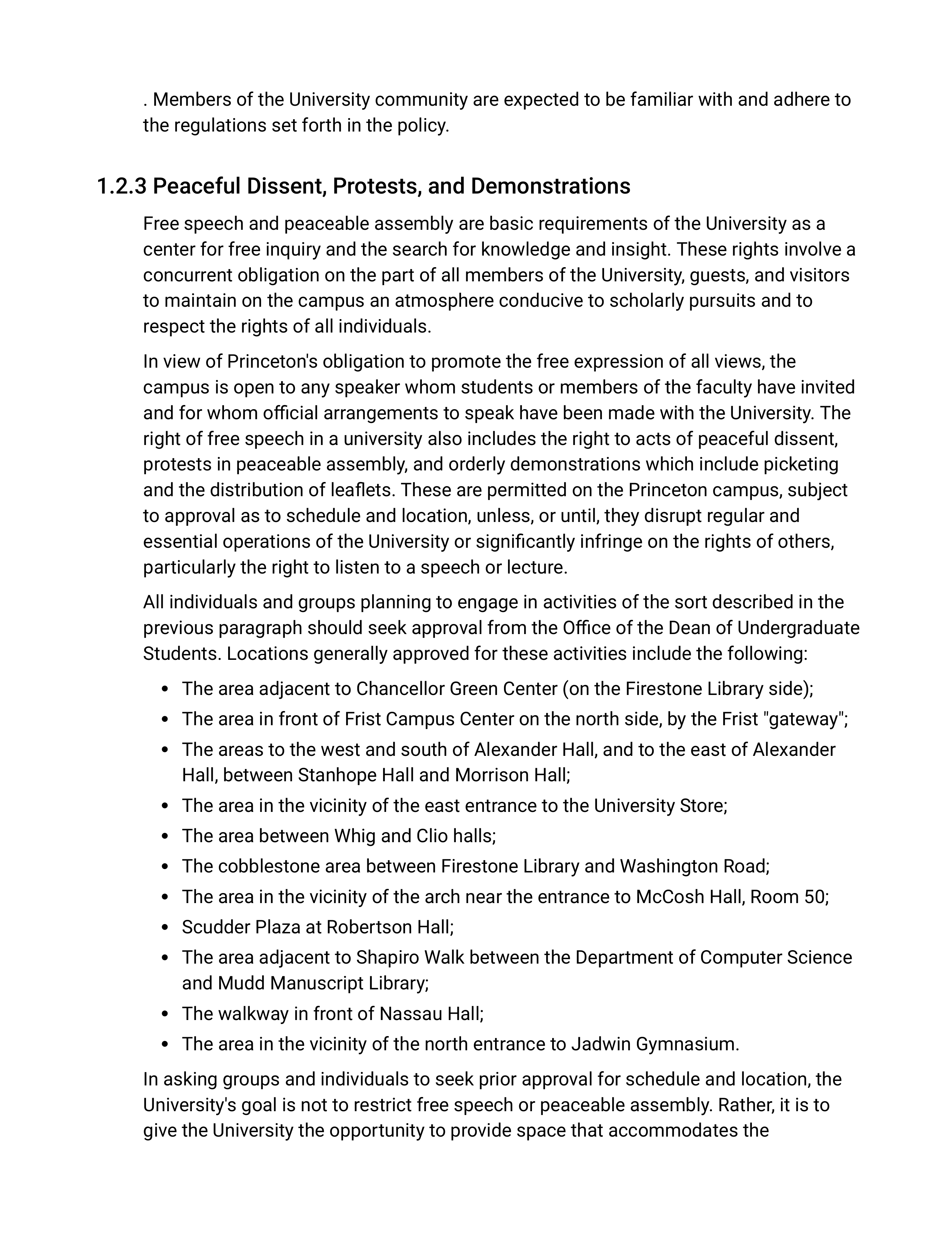Princeton University Rights, Rules, Responsibilities Handbook — page 11
