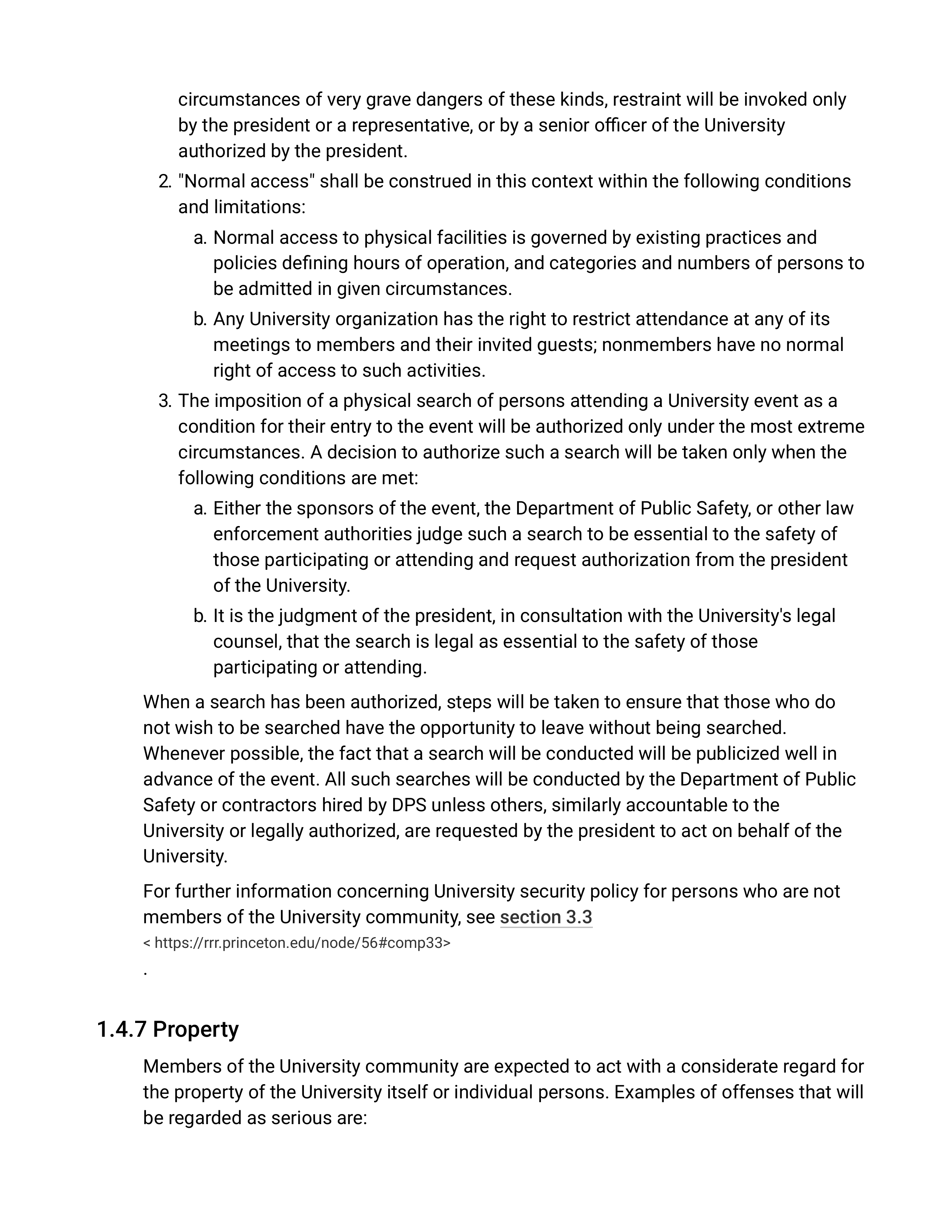 Princeton University Rights, Rules, Responsibilities Handbook — page 20