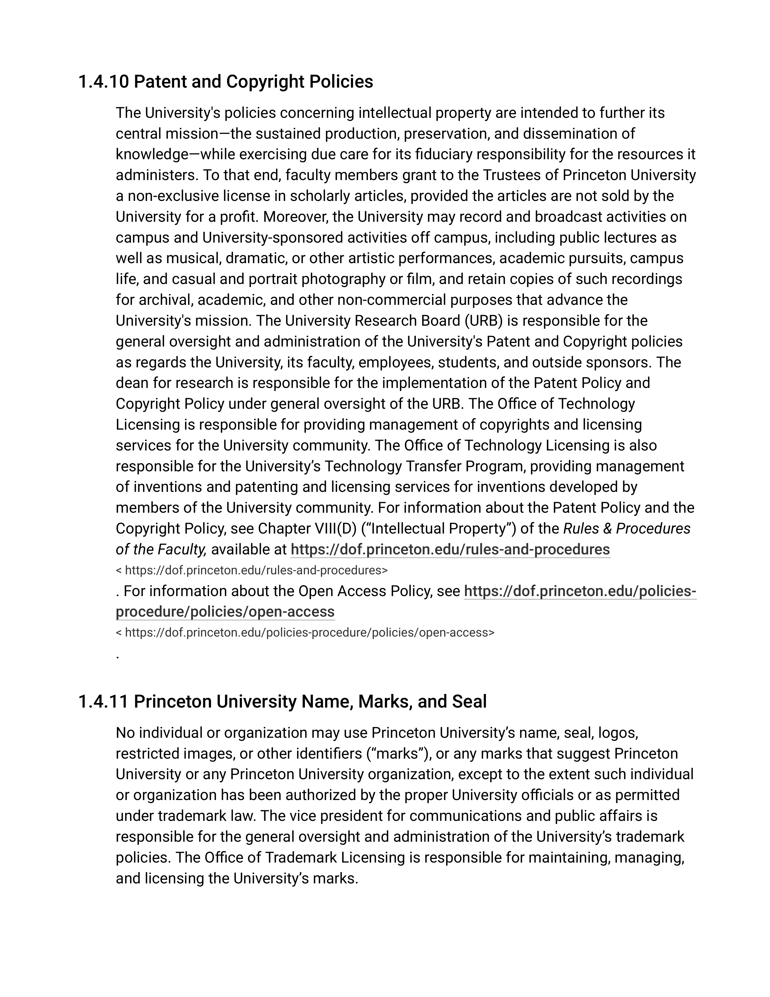 Princeton University Rights, Rules, Responsibilities Handbook — page 23