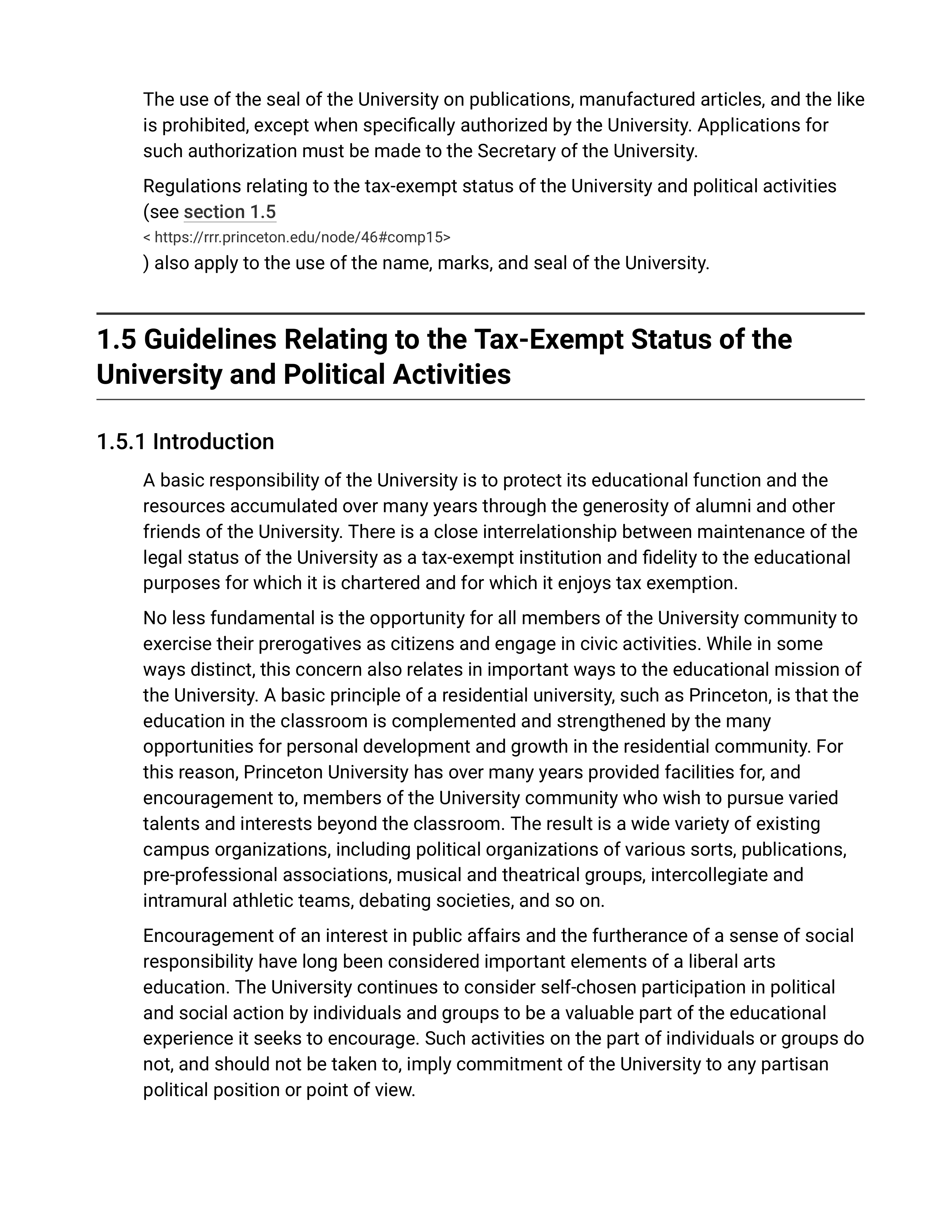 Princeton University Rights, Rules, Responsibilities Handbook — page 24