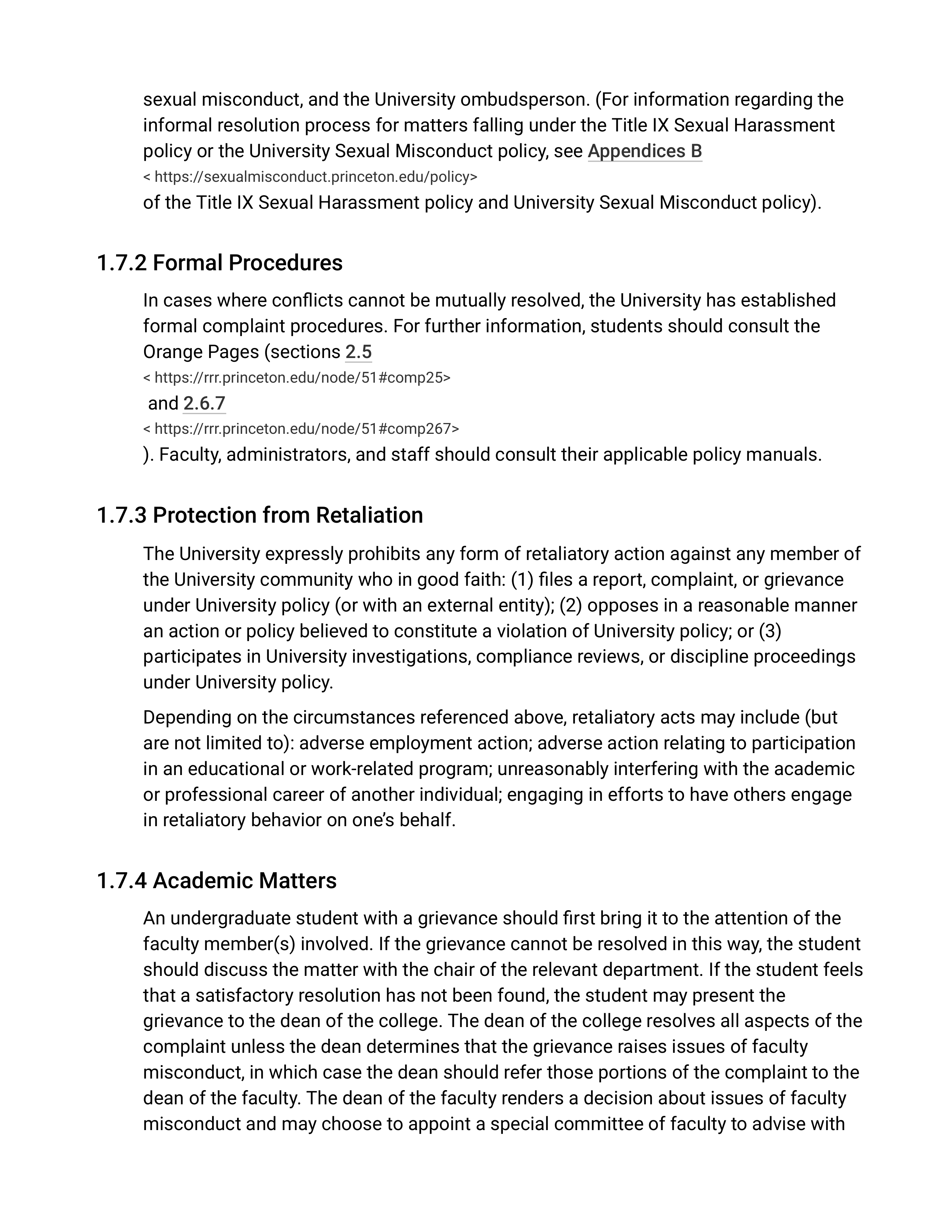 Princeton University Rights, Rules, Responsibilities Handbook — page 31