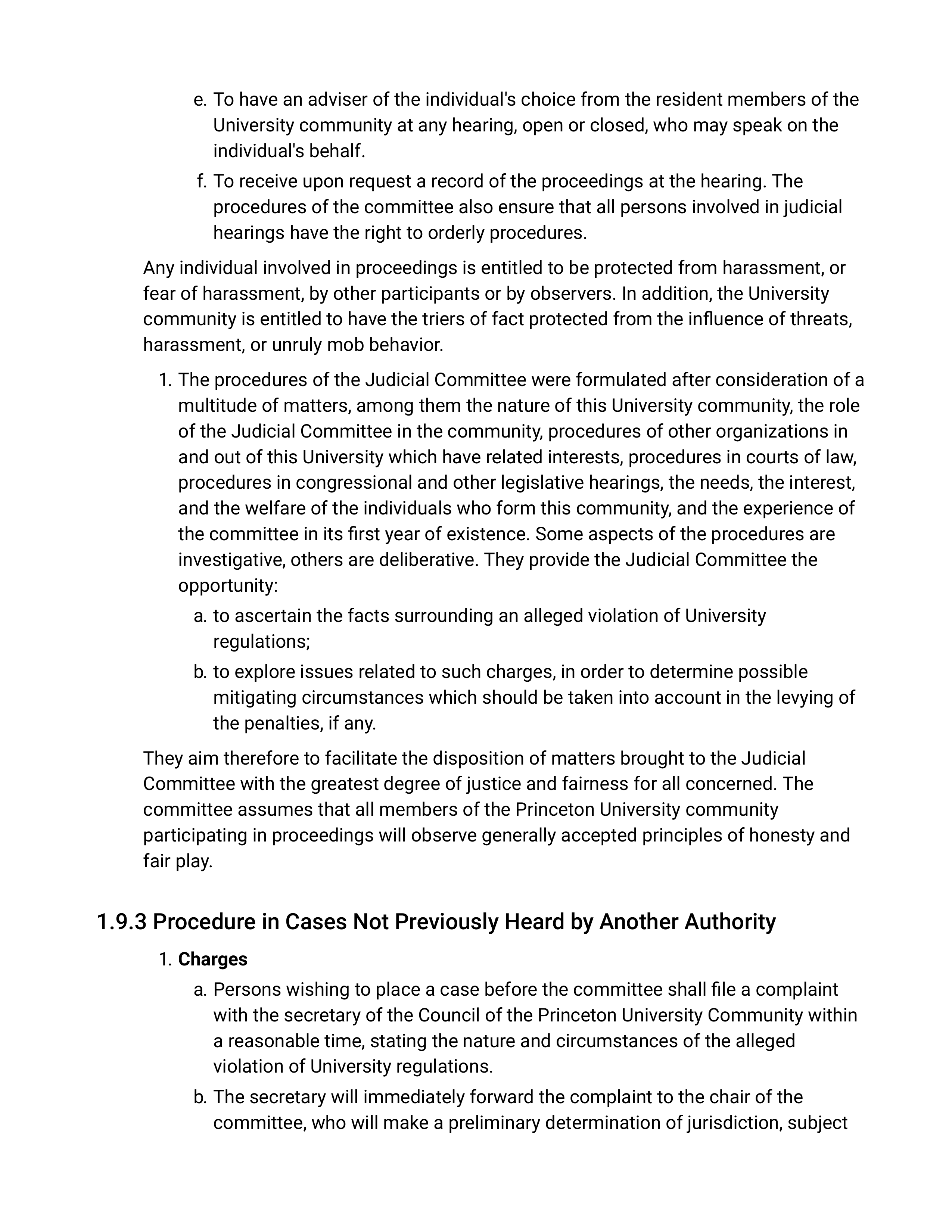 Princeton University Rights, Rules, Responsibilities Handbook — page 39