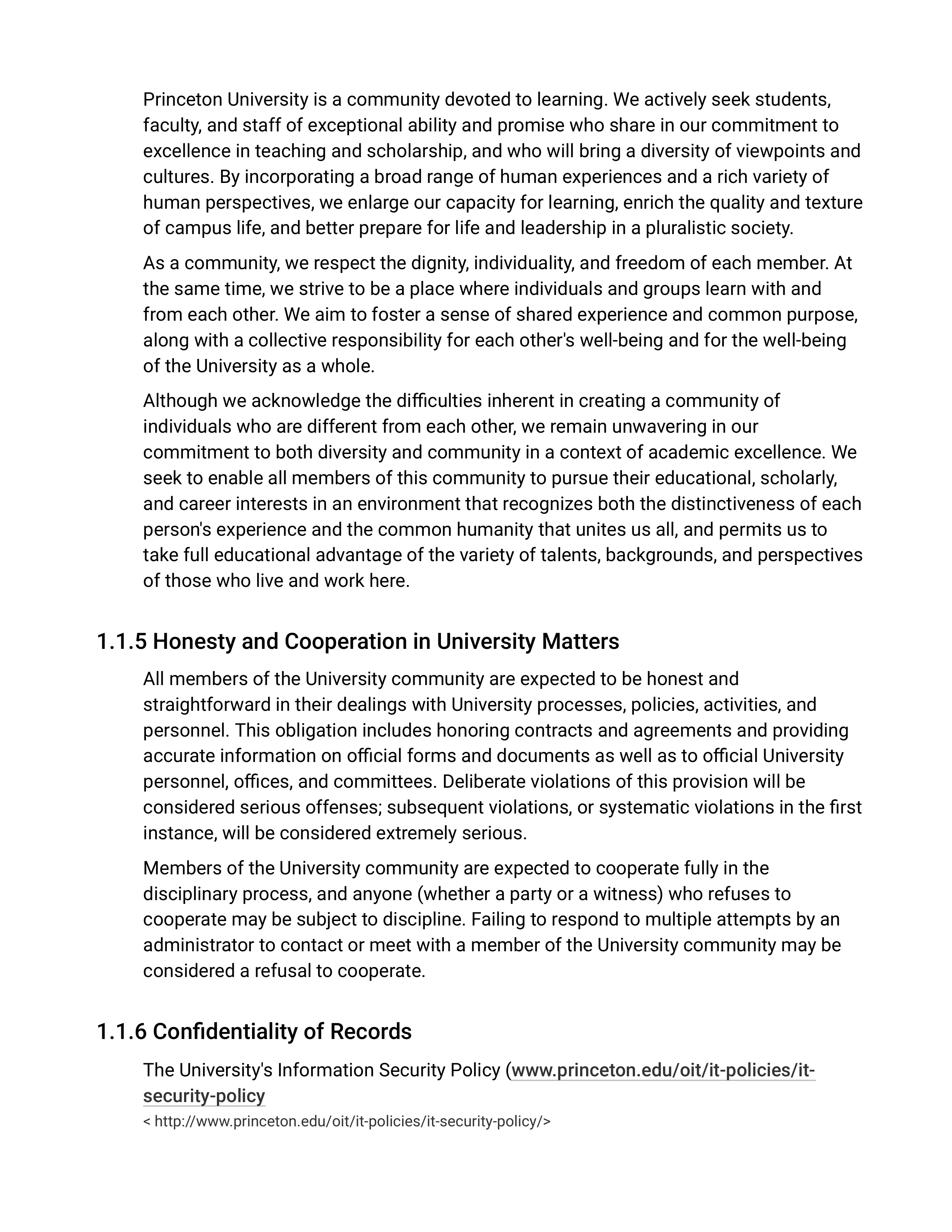 Princeton University Rights, Rules, Responsibilities Handbook — page 4