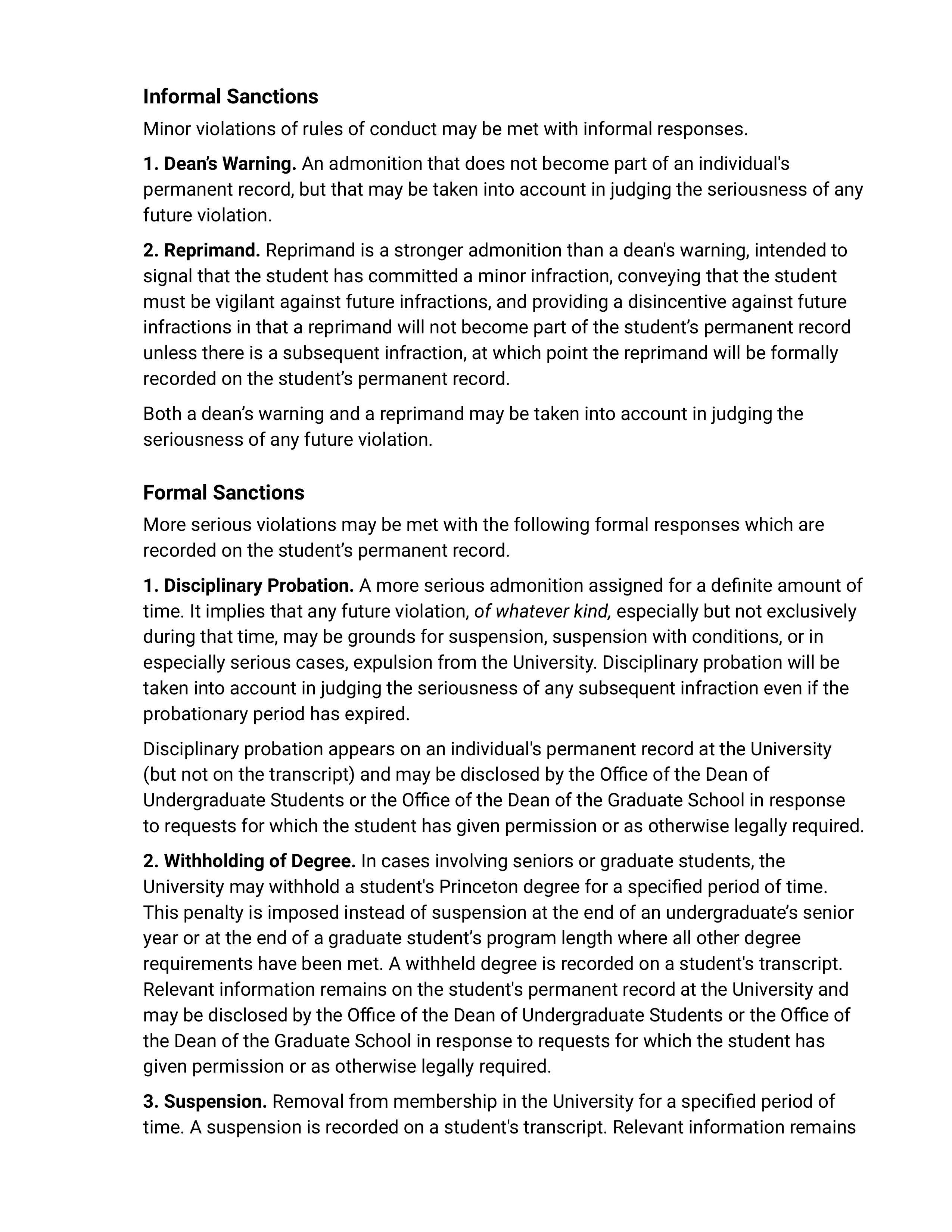 Princeton University Rights, Rules, Responsibilities Handbook — page 6