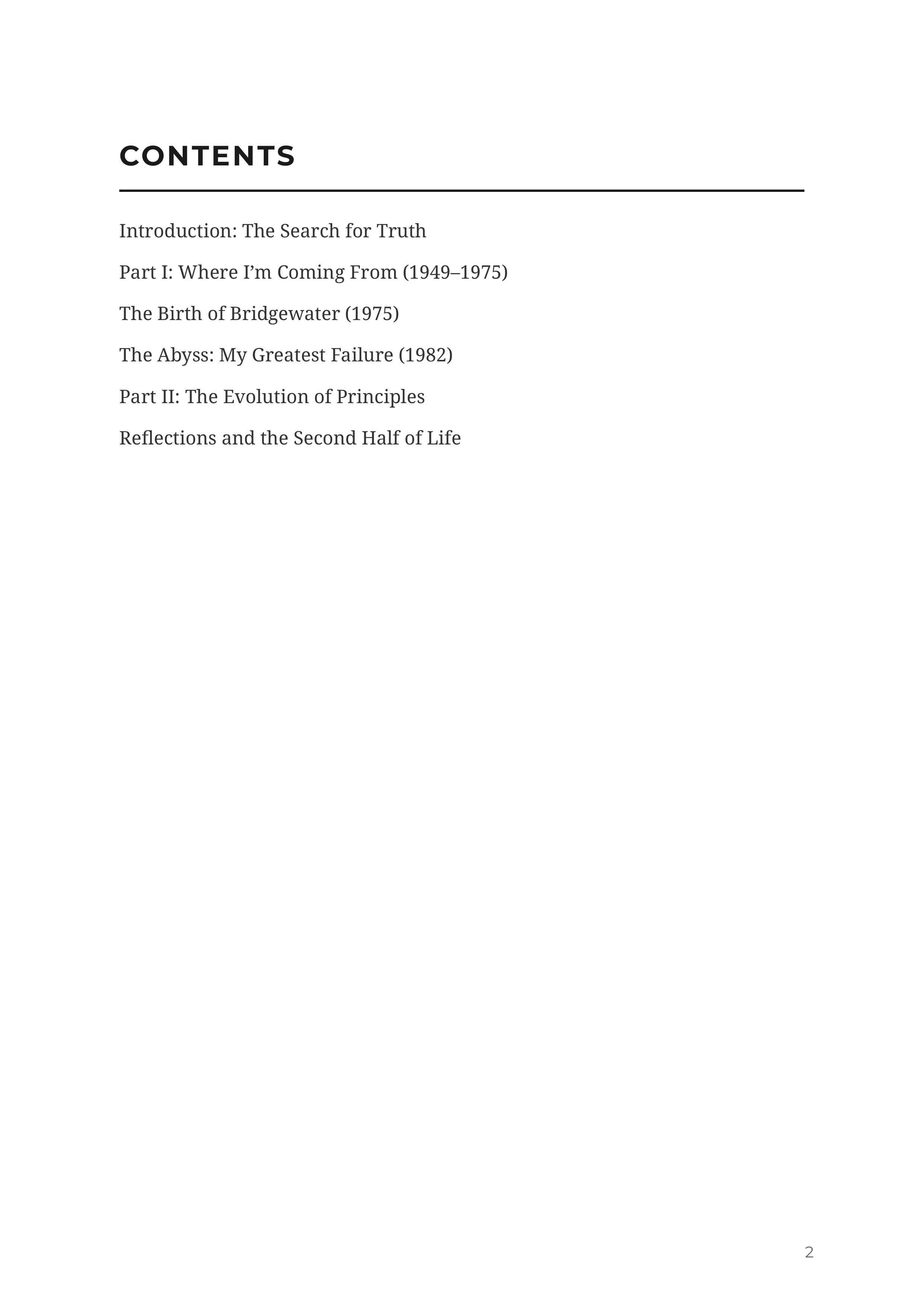 Principles Life and Work by Ray Dalio Bridgewater Founder Autobiography — page 2