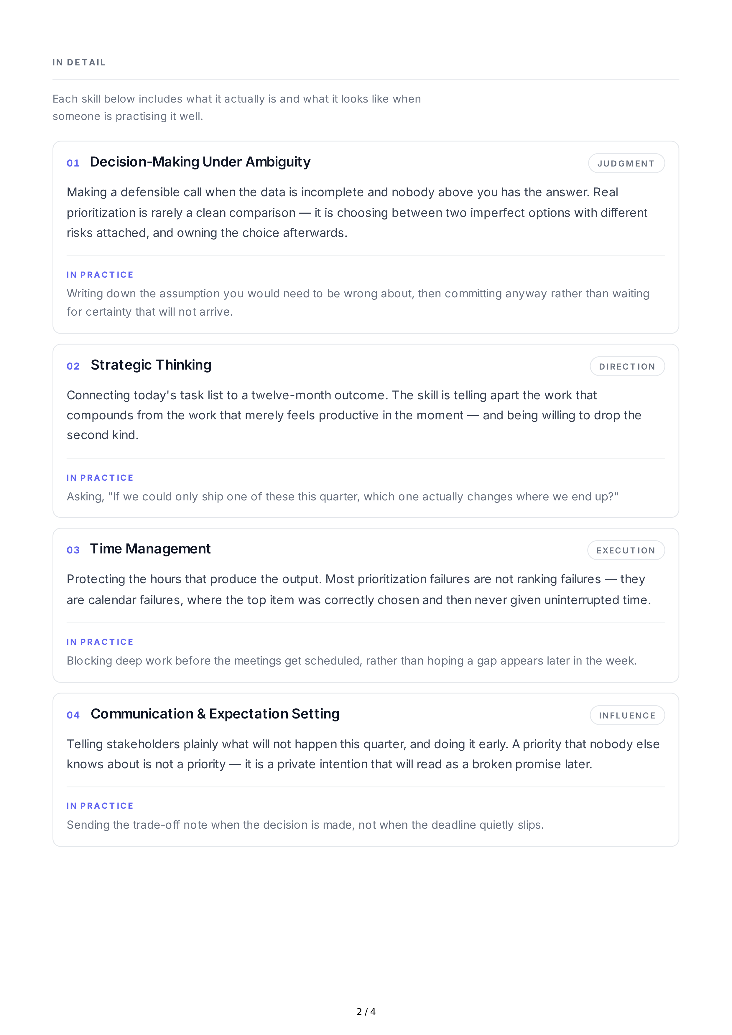 Prioritization Soft Skills — page 2
