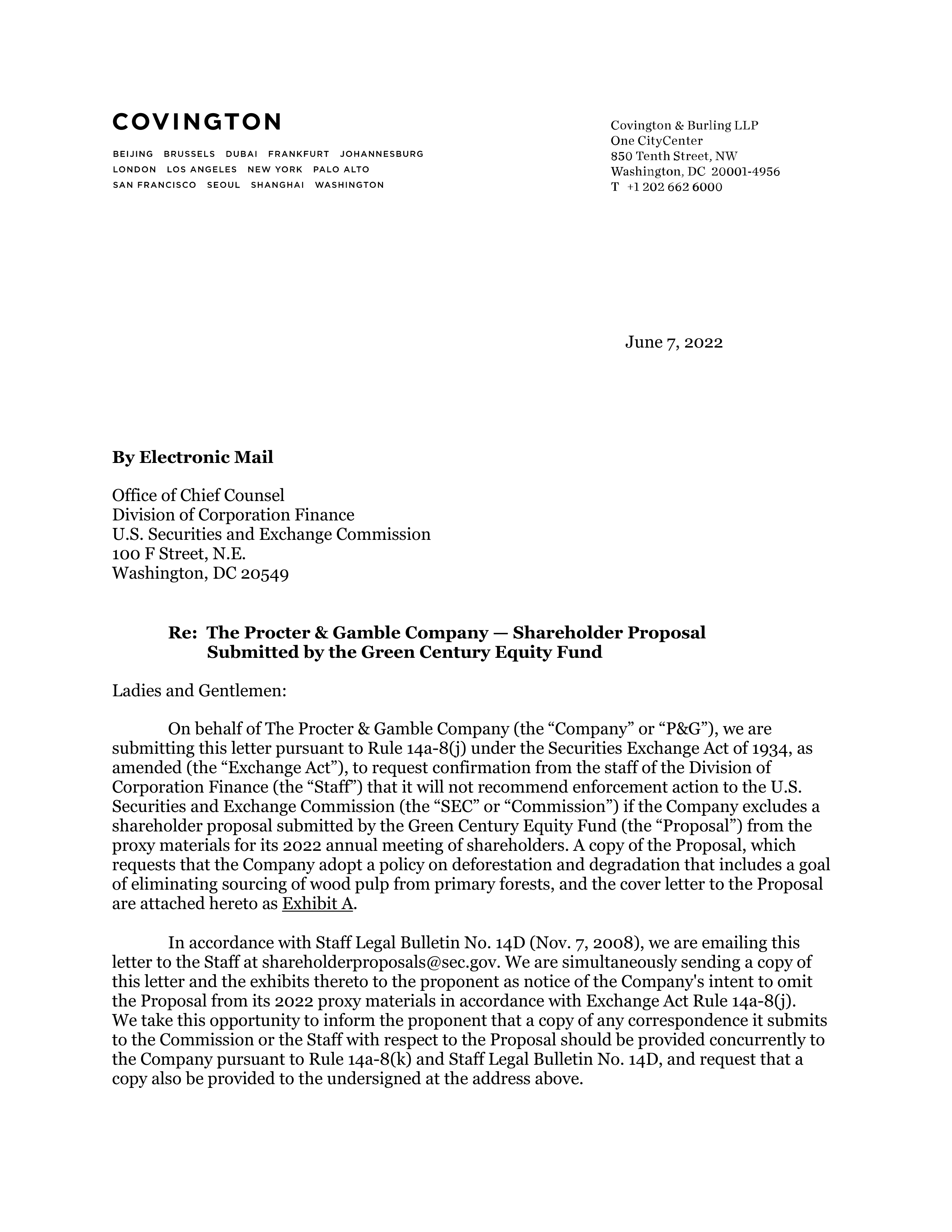 Procter and Gamble Proposal  — page 2