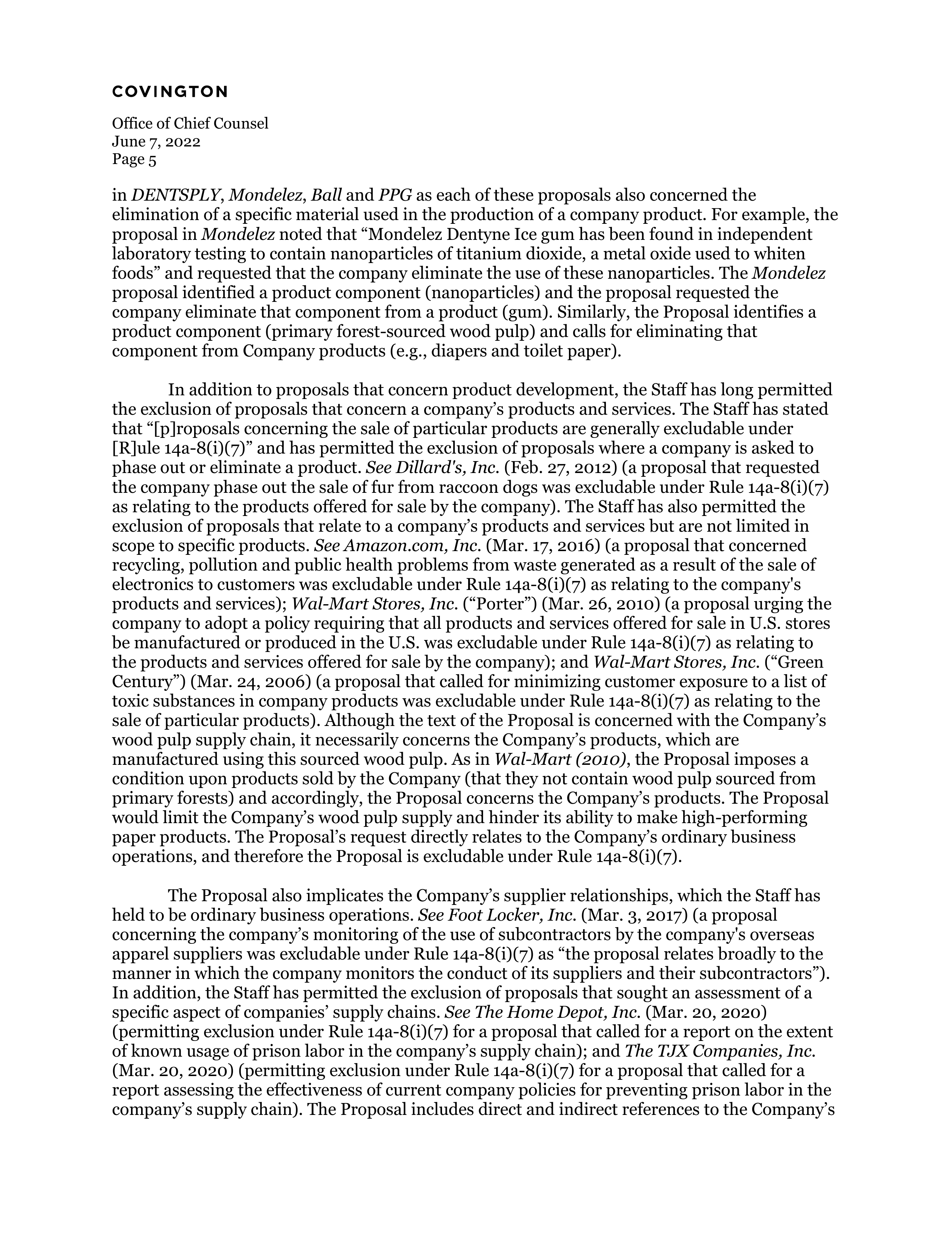 Procter and Gamble Proposal  — page 6